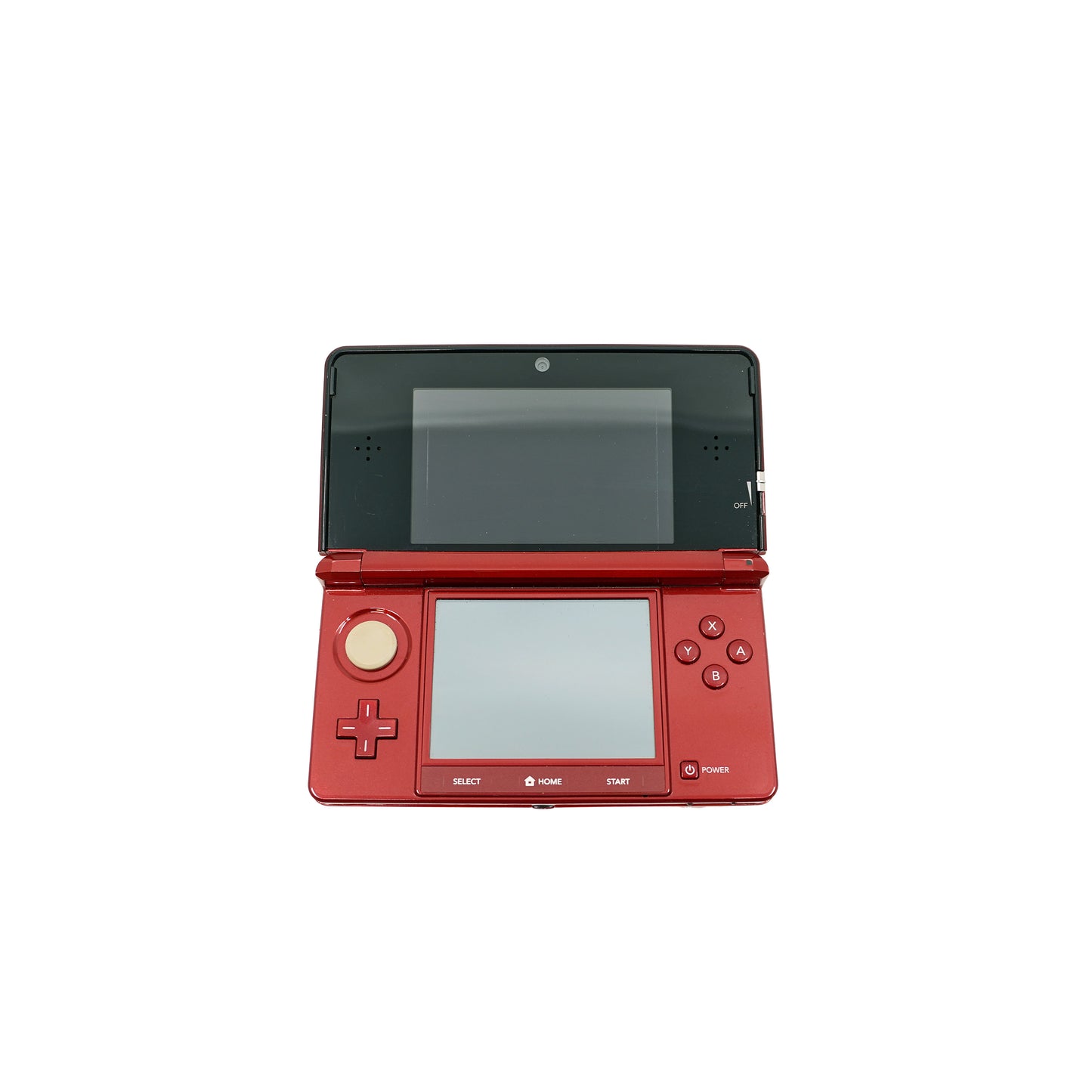 3DS Konsole rot aufgeklappt