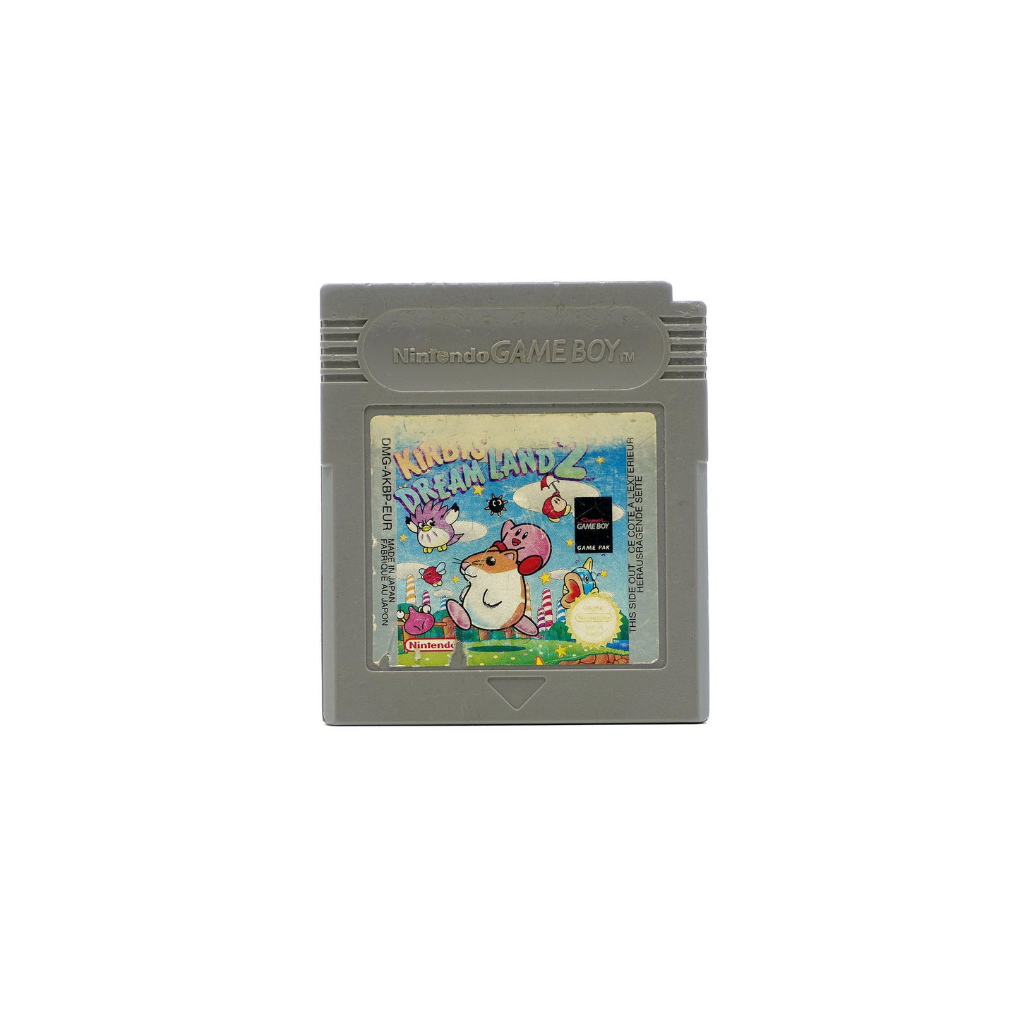 Kirby's Dream Land 2 Modul für Game Boy in stark gebrauchtem Zustand - Vorderseite