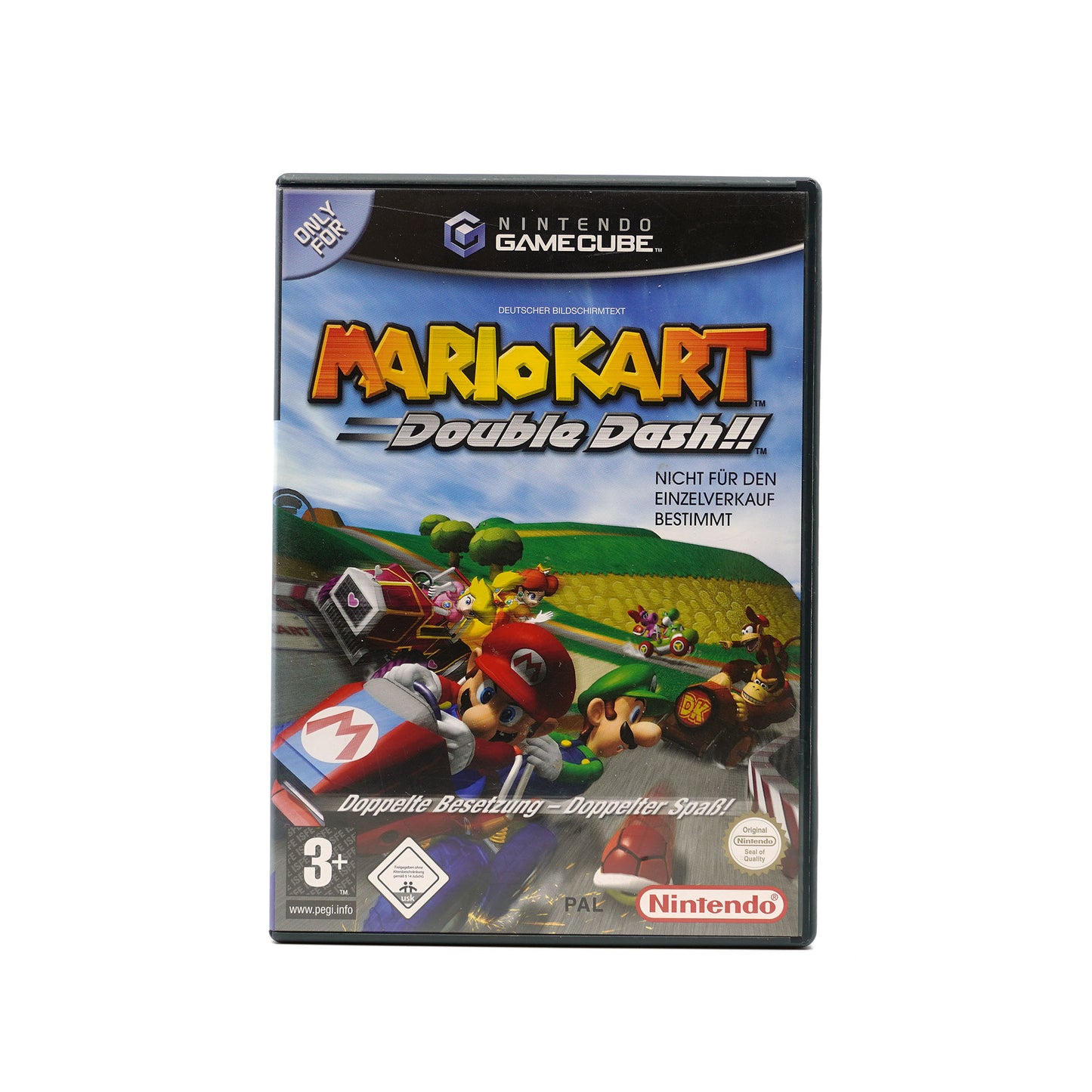 Mario Kart Double Dash für Nintendo Game Cube mit schwarzer Hülle