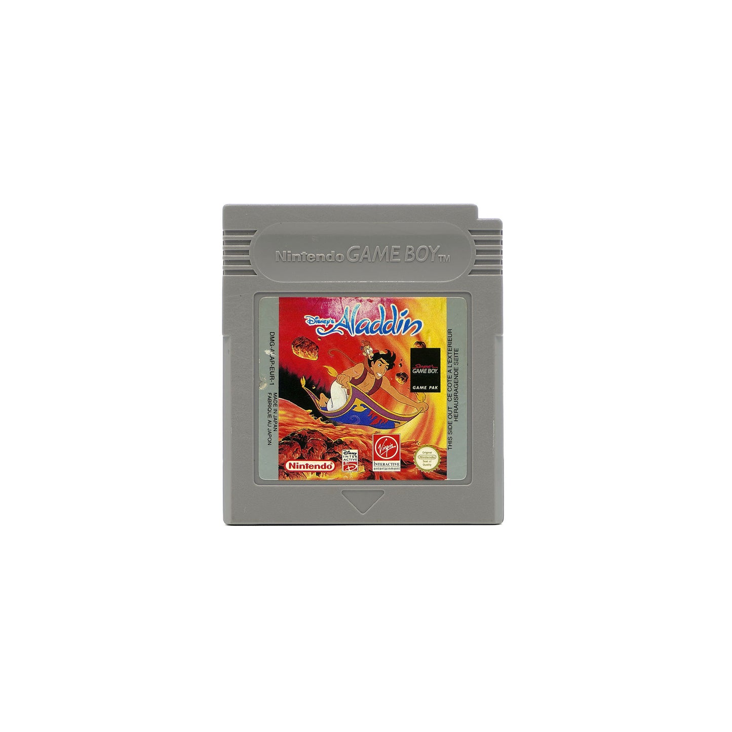 Aladdin Spiel für Game Boy in gebrauchtem Zustand - Vorderseite