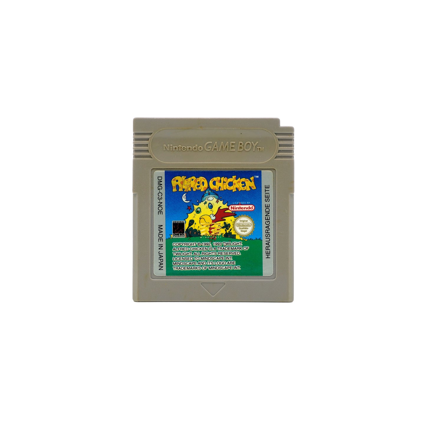 Alfred Chicken Spiel für Game Boy - Vorderseite