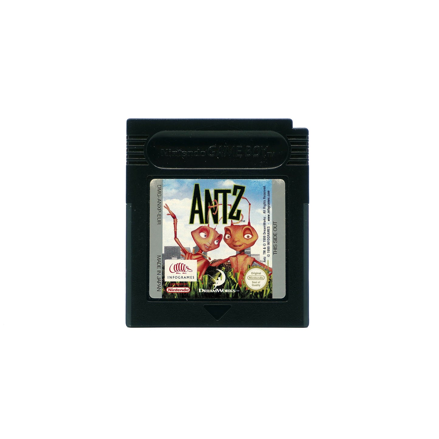Antz Spiel für Game Boy Color in schwarzem Gehäuse - Vorderseite