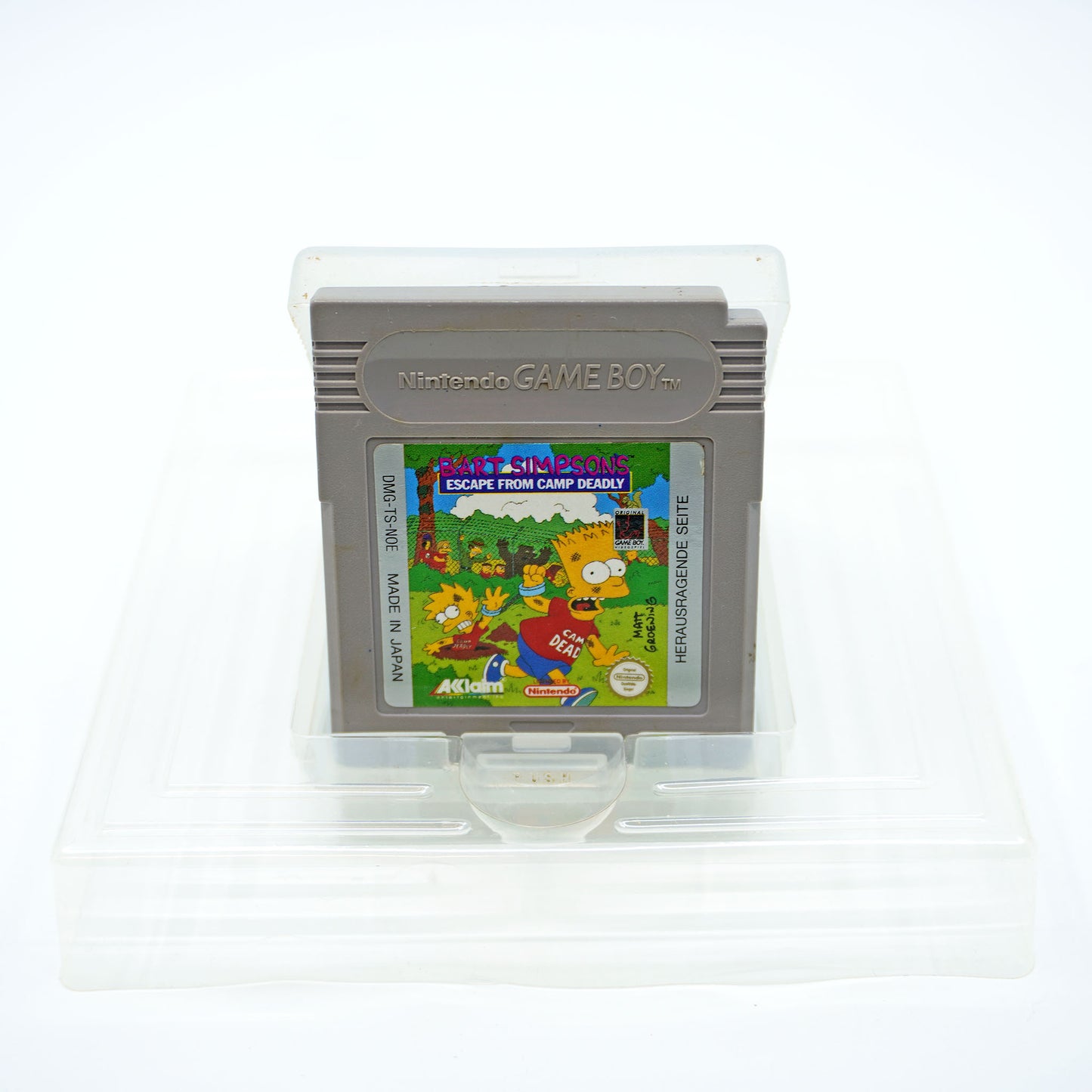 Bart Simpson's Escape from Camp Deadly Game Boy Cartridge - Vorderseite