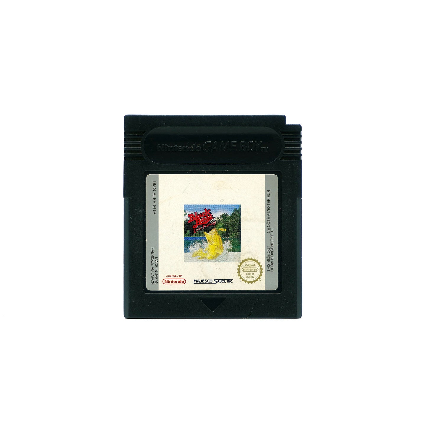 Black Bass Lure Fishing Spiel für Game Boy Color in schwarzem Gehäuse - Vorderseite