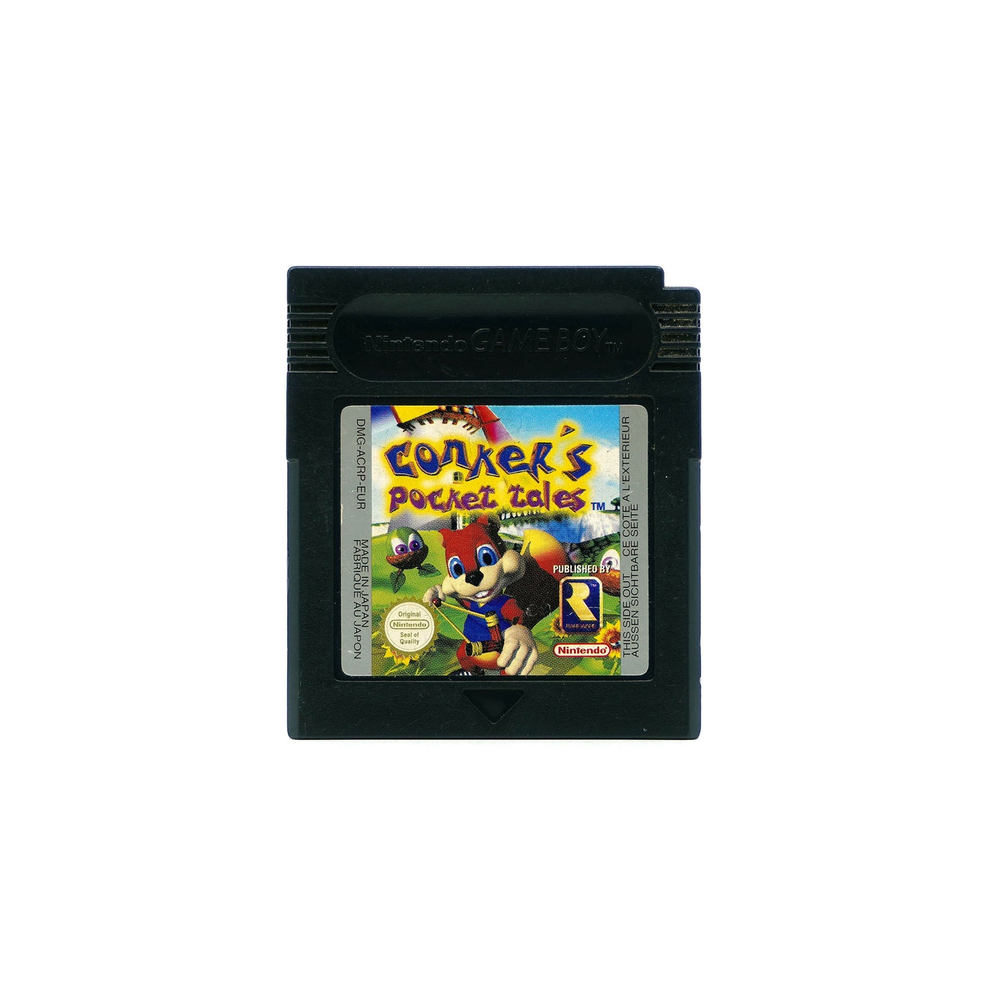 Conker's Pocket Tales Spiel für Gameboy Color in schwarzem Gehäuse - Vorderseite