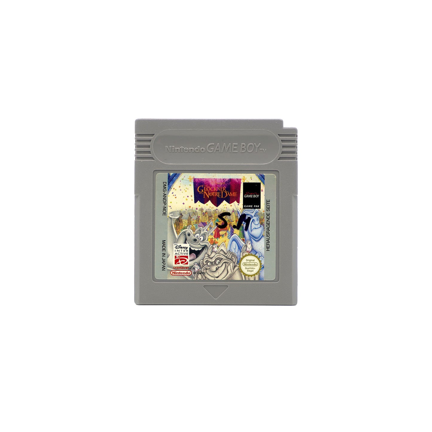 Der Glöckner von Notre Dame Spiel für Gameboy in gebrauchtem Zustand - Vorderseite