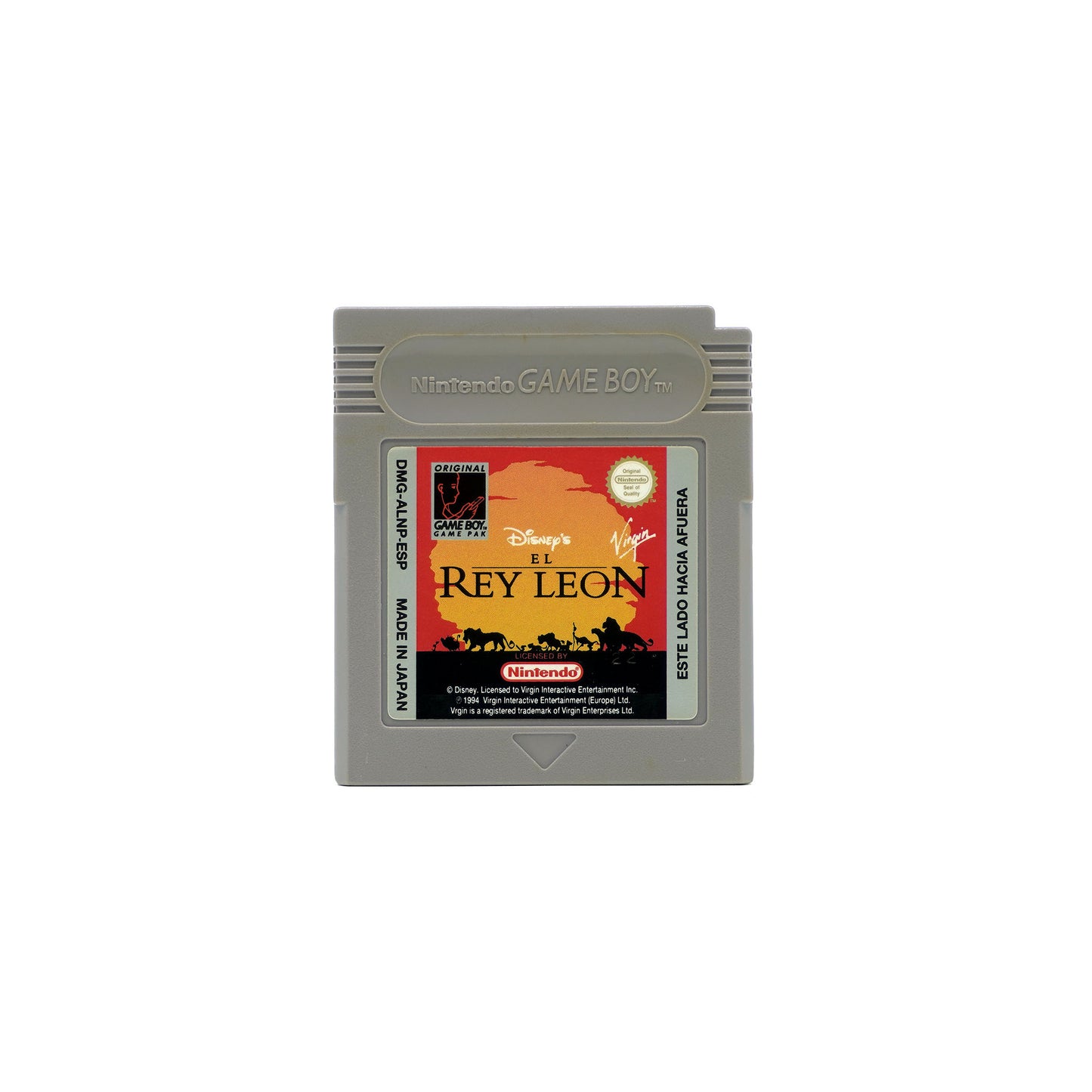 Der König der Löwen Spiel für Game Boy mit Text Sticker auf Spanisch in gutem Zustand - Vorderseite