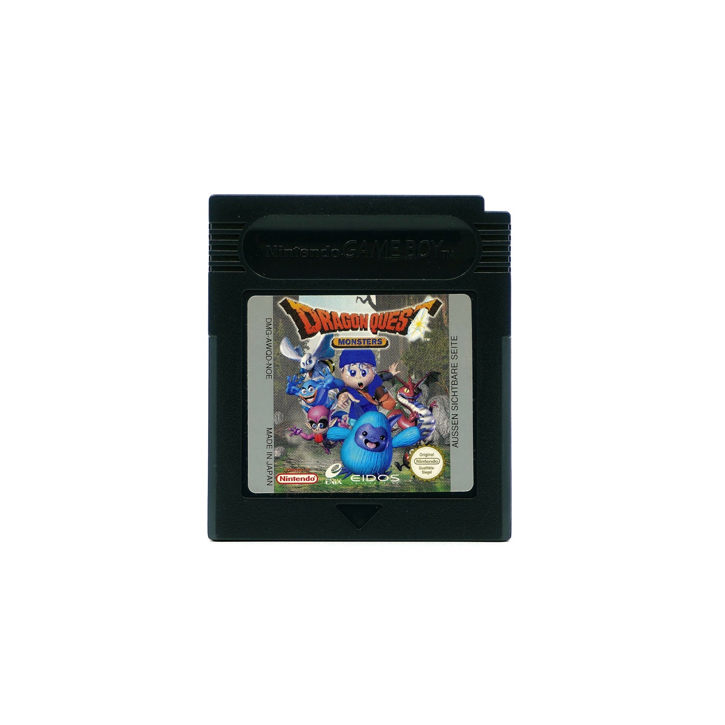Dragon Quest Monsters Spiel für Gameboy Color in schwarzem Gehäuse - Vorderseite