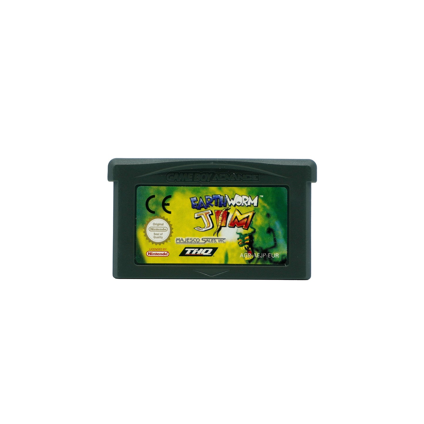 Earthworm Jim Spielmodul für Game Boy Advance - Vorderseite, Etikett gut erhalten