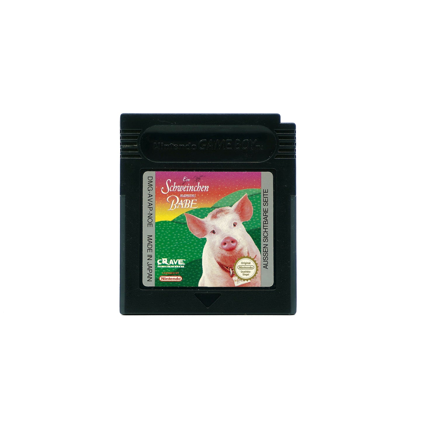 Ein Schweinchen namens Babe Spiel für Gameboy Color in schwarzem Gehäuse - Vorderseite