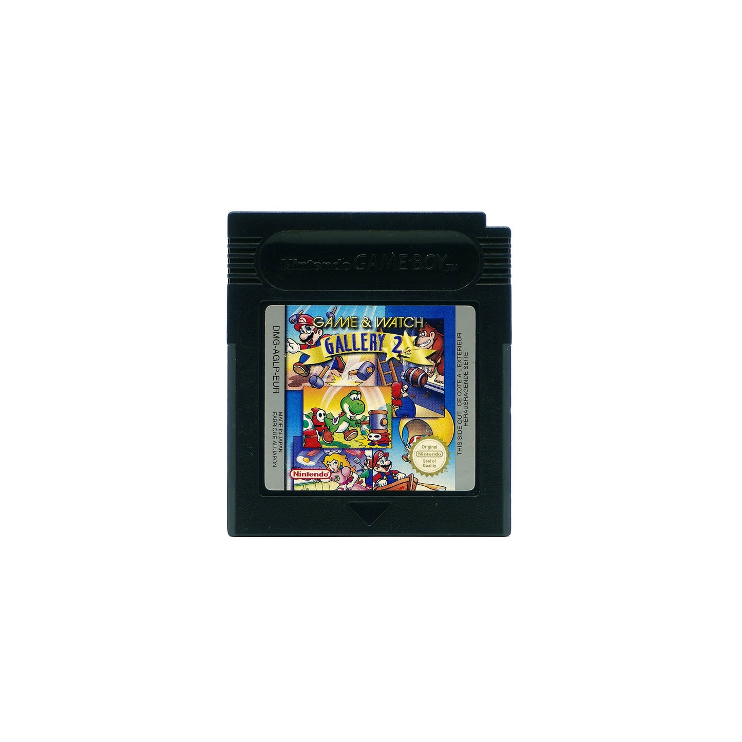 Game & Watch Gallery 2 Spiel für Gameboy Color in schwarzem Gehäuse - Vorderseite