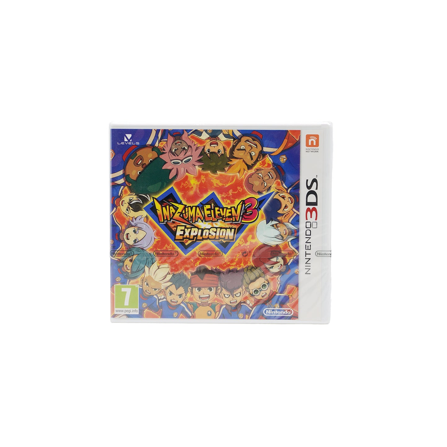 Inazuma Eleven 3: Explosion Spielhülle für Nintendo 3DS - Vorderseite, original verschweisst