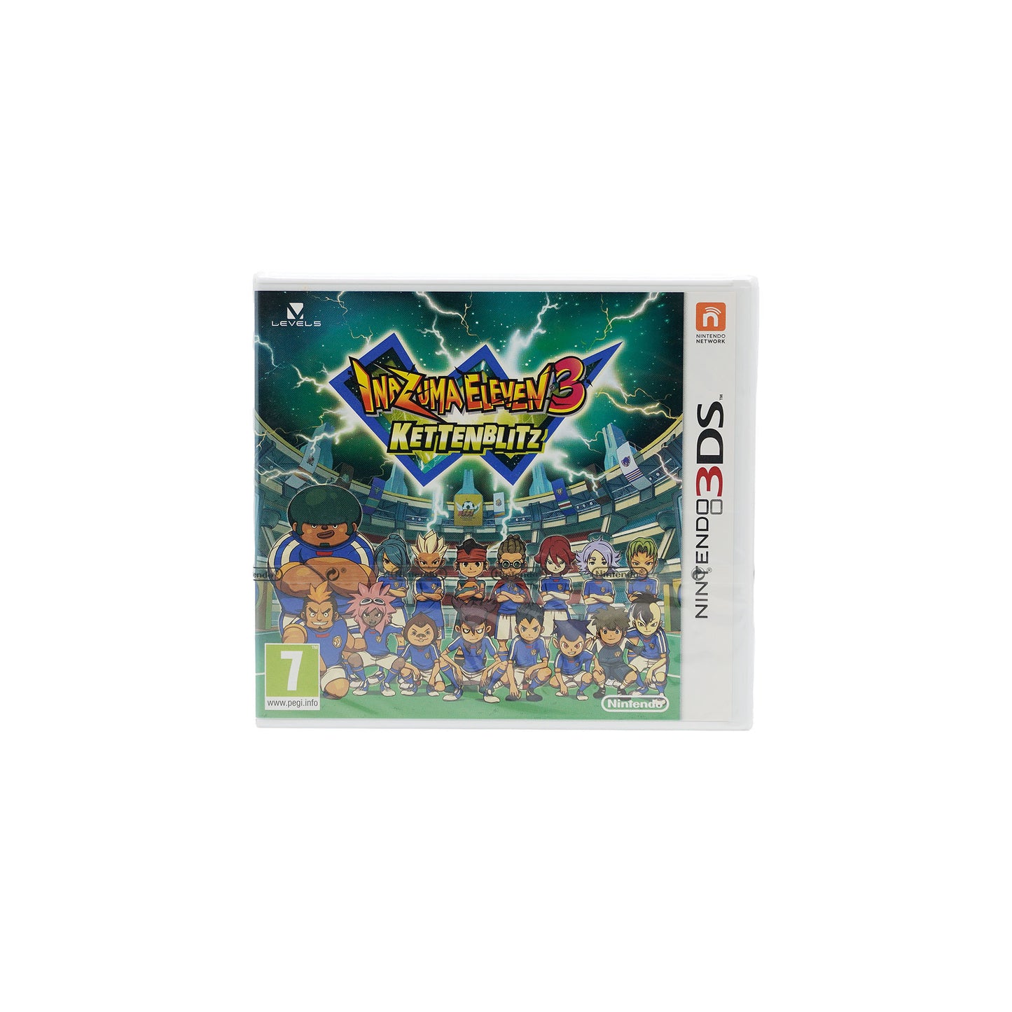 Inazuma Eleven 3: Kettenblitz Spielhülle für Nintendo 3DS - Vorderseite, original verschweisst