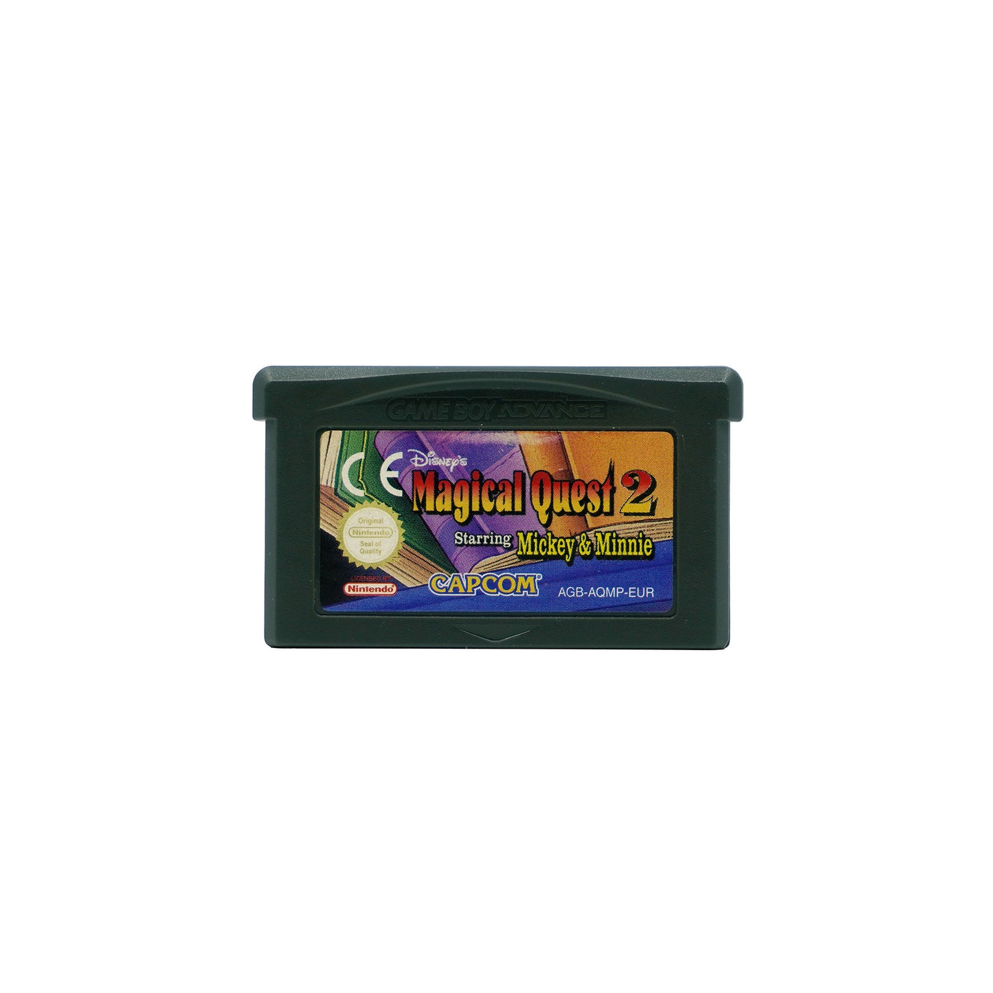 Magical Quest 2 Starring Mickey & Minnie Spielmodul für Game Boy Advance - Vorderseite, Etikett mit Gebrauchsspuren