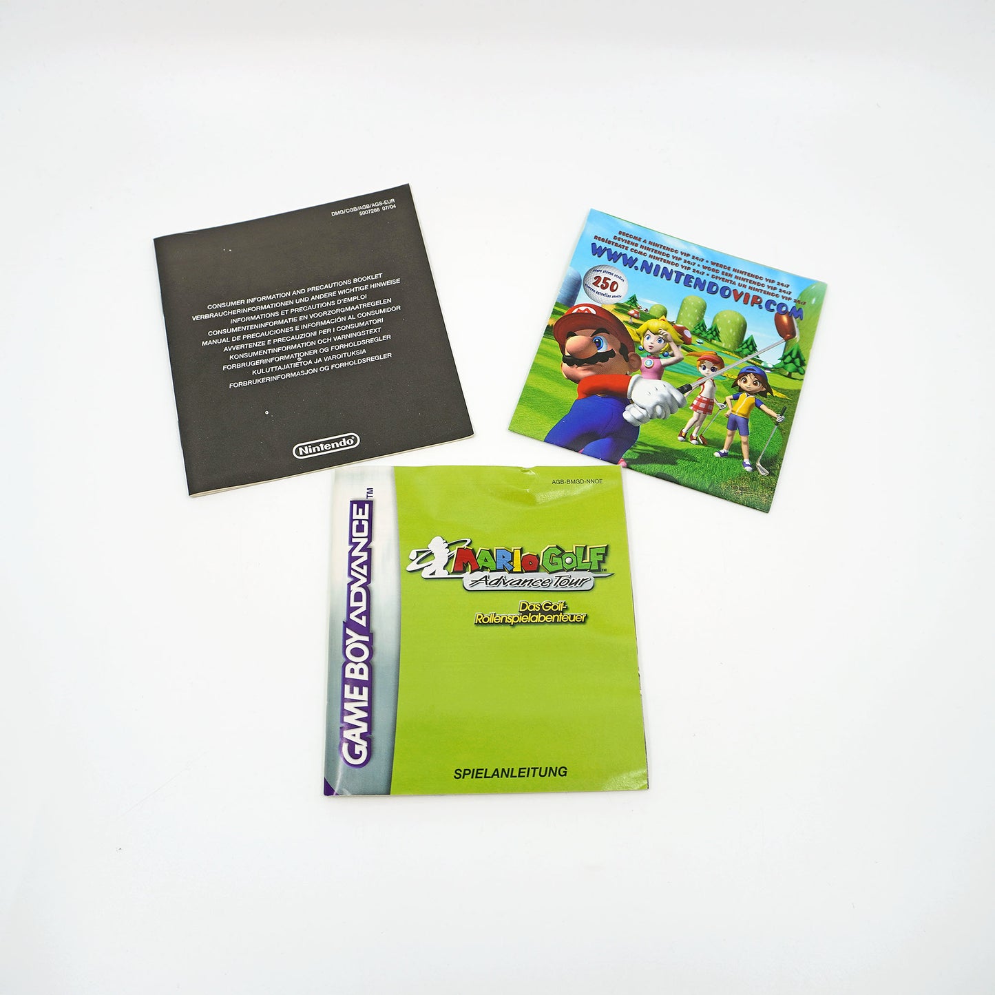 Mario Golf: Advance Tour Game Boy Advance Anleitung - Vorderseite
