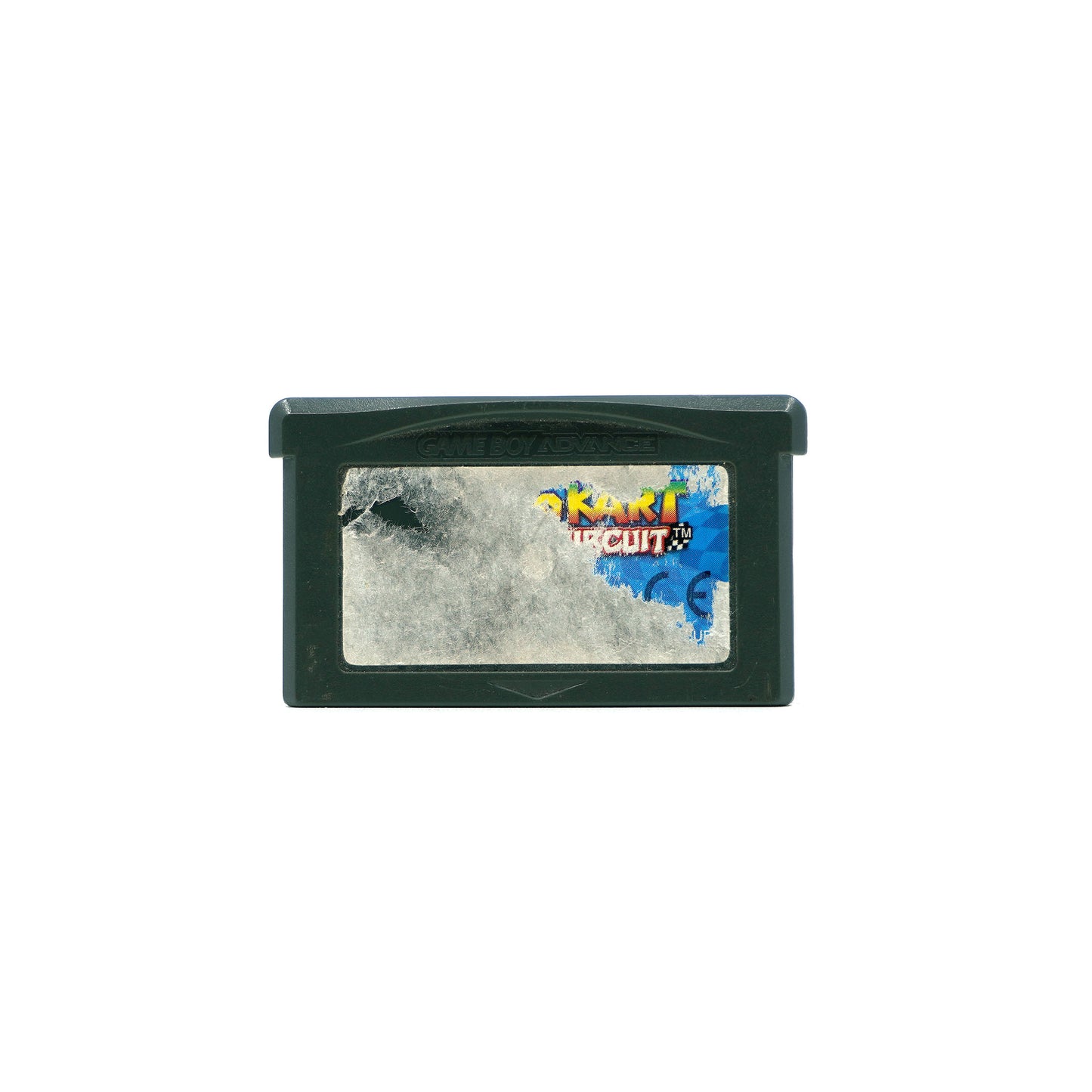 Mario Kart Super Circuit Spielmodul für Game Boy Advance - Vorderseite, Etikett mit starken Gebrauchsspuren