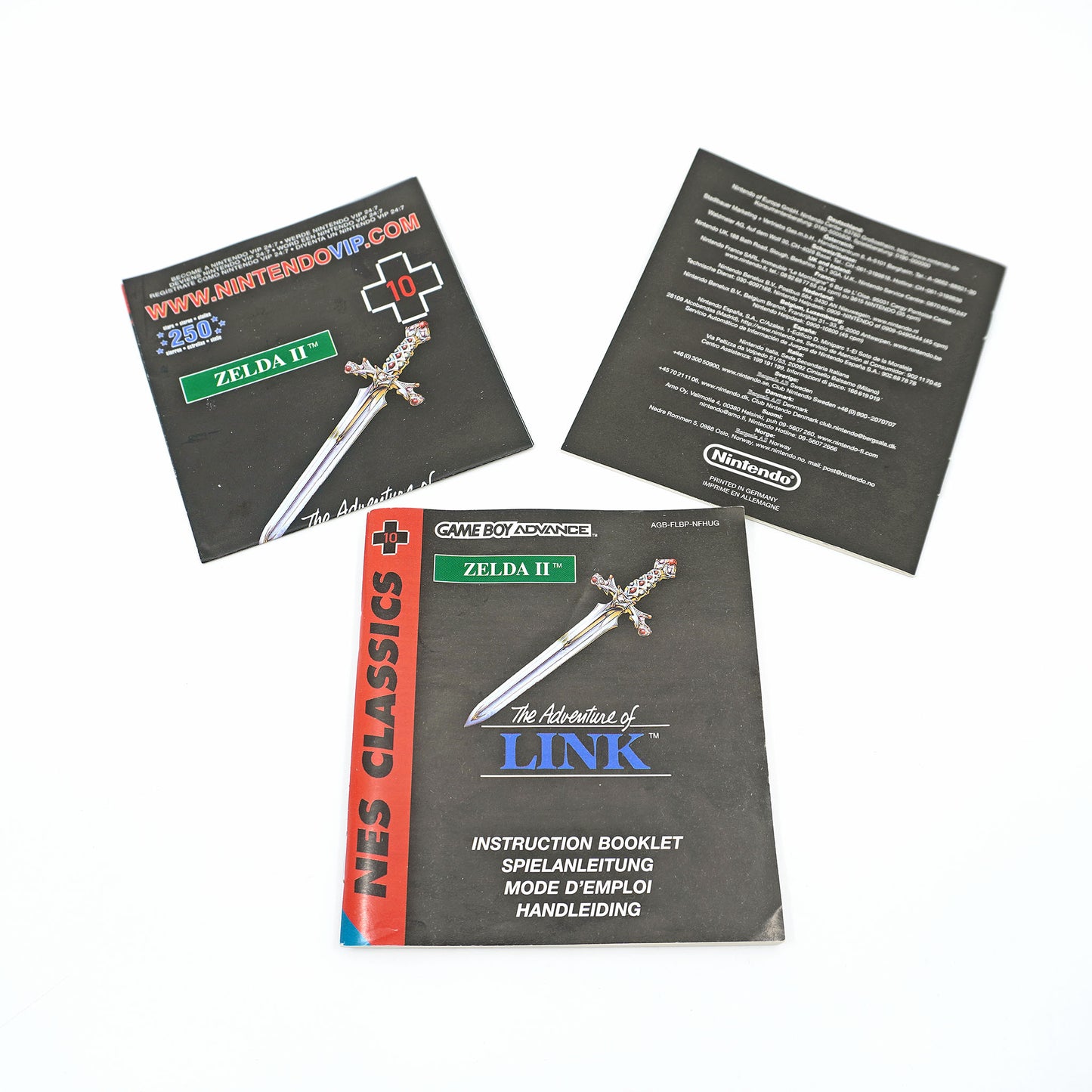 NES Classics: Zelda II: The Adventure of Link Game Boy Advance Anleitung - Vorderseite