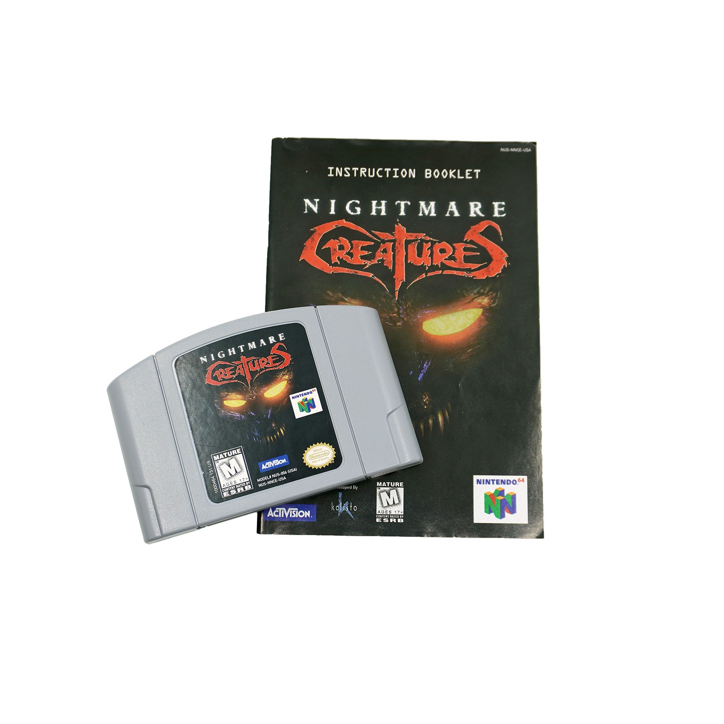 Nightmare Creatures Spiel und Anleitung für Nintendo 64 - Vorderseite