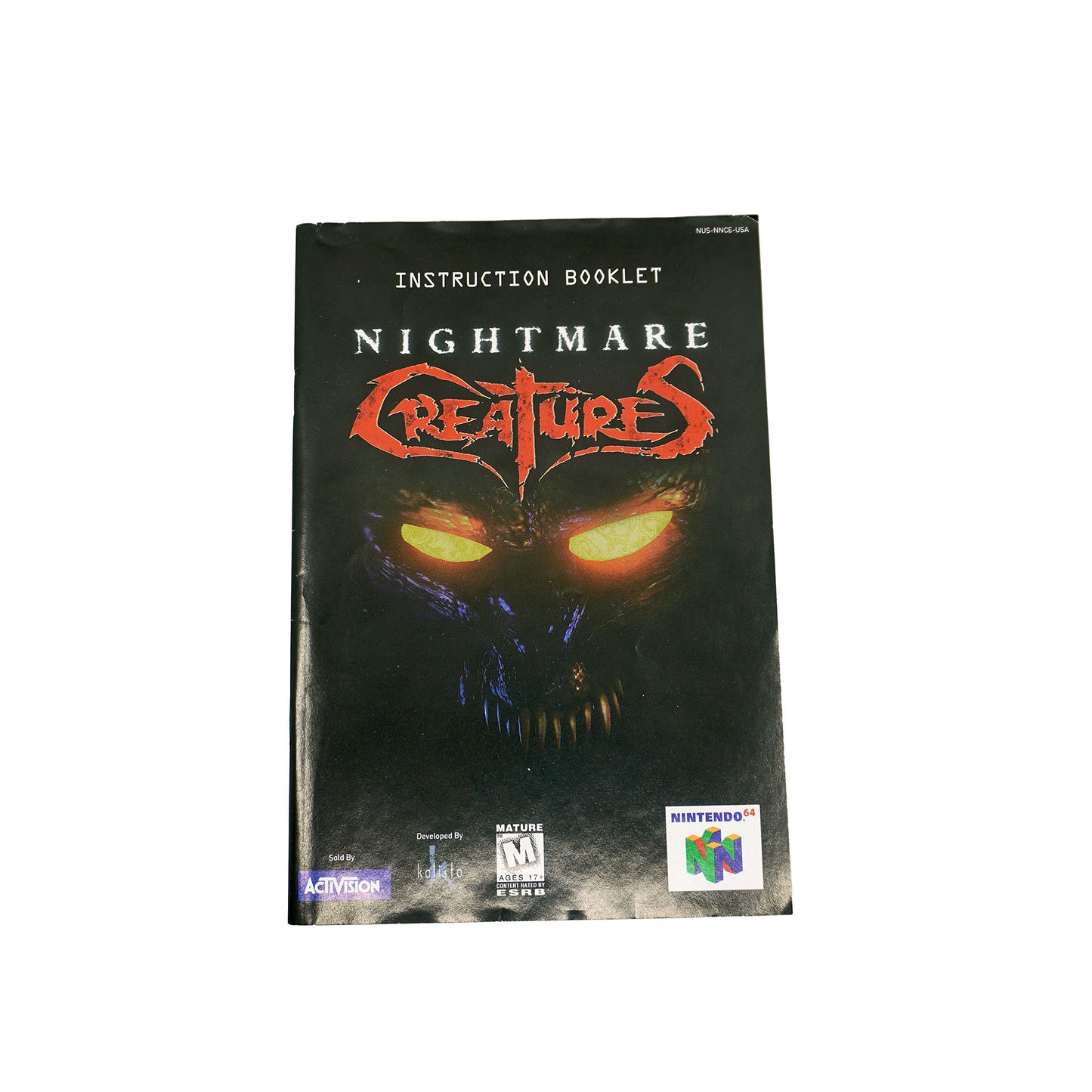 Nightmare Creatures Anleitung für Nintendo 64 - Vorderseite