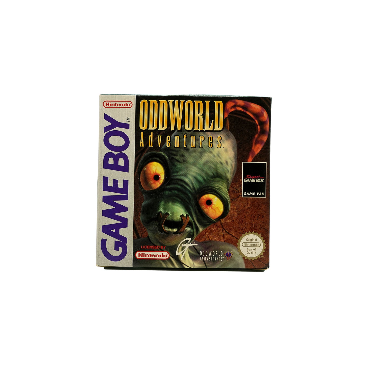 Oddworld Adventures Spiel für Game Boy in Originalverpackung - Vorderseite