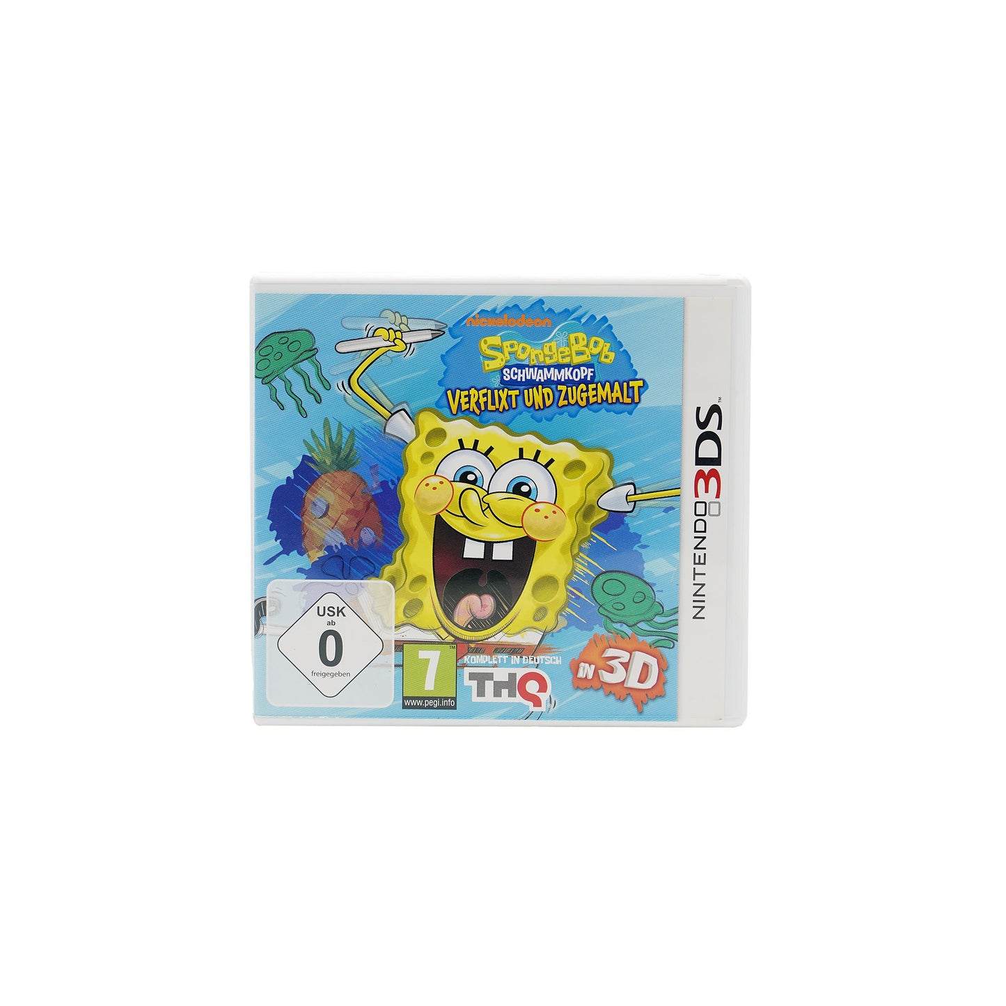 Spongebob Schwammkopf: Verflixt und zugemalt Spielhülle für Nintendo 3DS - Vorderseite