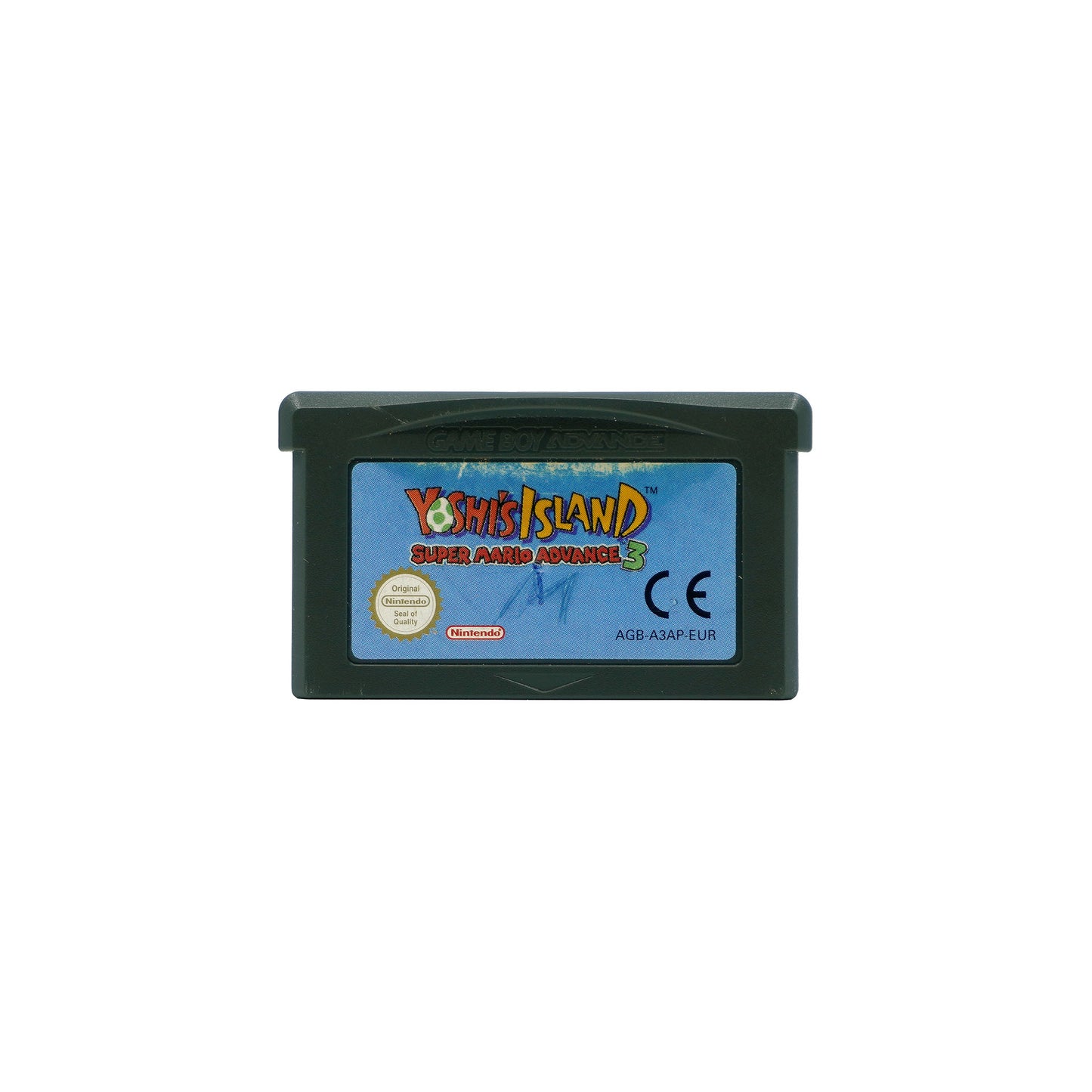 Super Mario Advance 3: Yoshi's Island Spielmodul für Game Boy Advance - Vorderseite, Etikett mit Gebrauchsspuren
