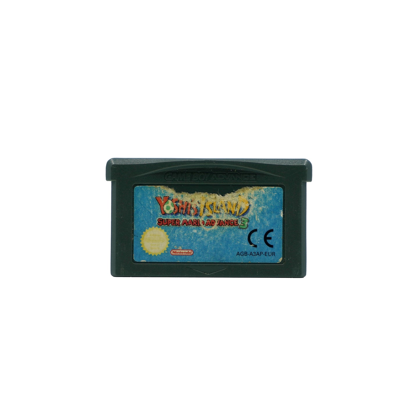 Super Mario Advance 3: Yoshi's Island Spielmodul für Game Boy Advance - Vorderseite, Etikett mit starken Gebrauchsspuren