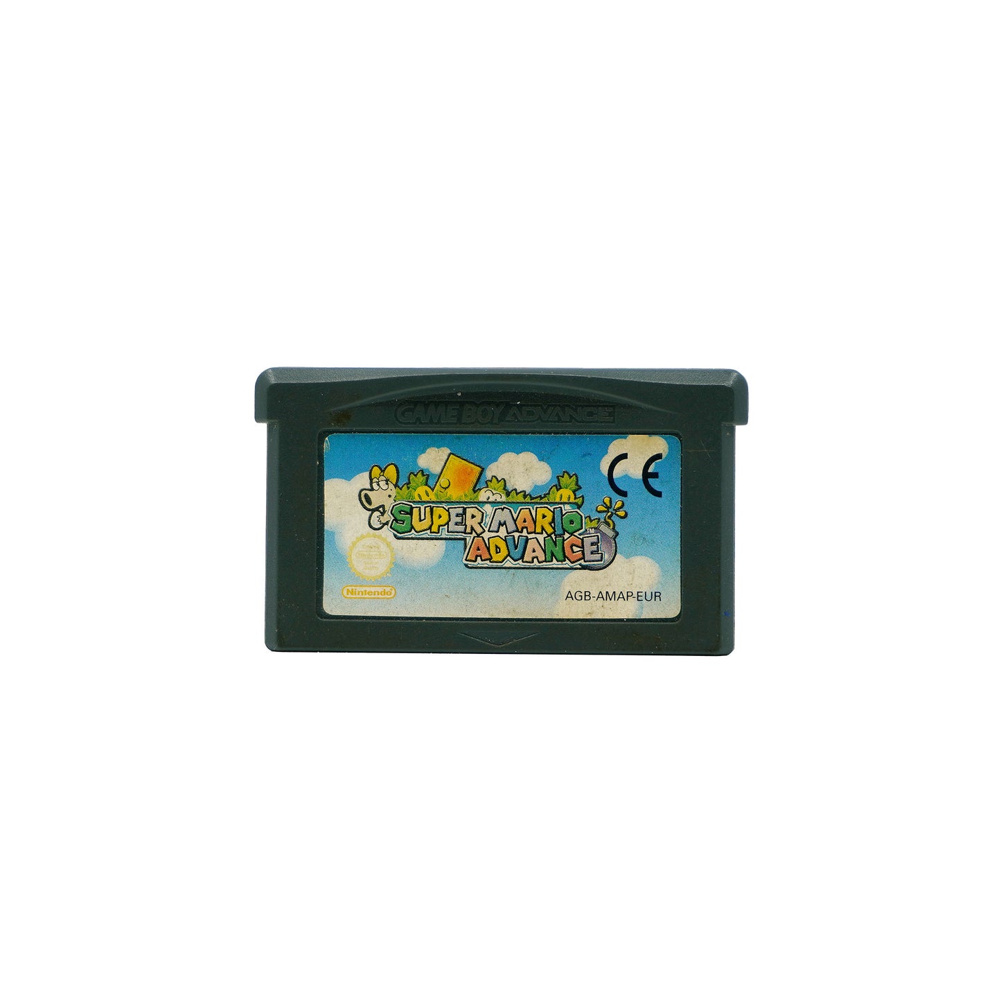Super Mario Advance: Super Mario Bros. 2 Spielmodul für Game Boy Advance - Vorderseite, Etikett mit Gebrauchsspuren