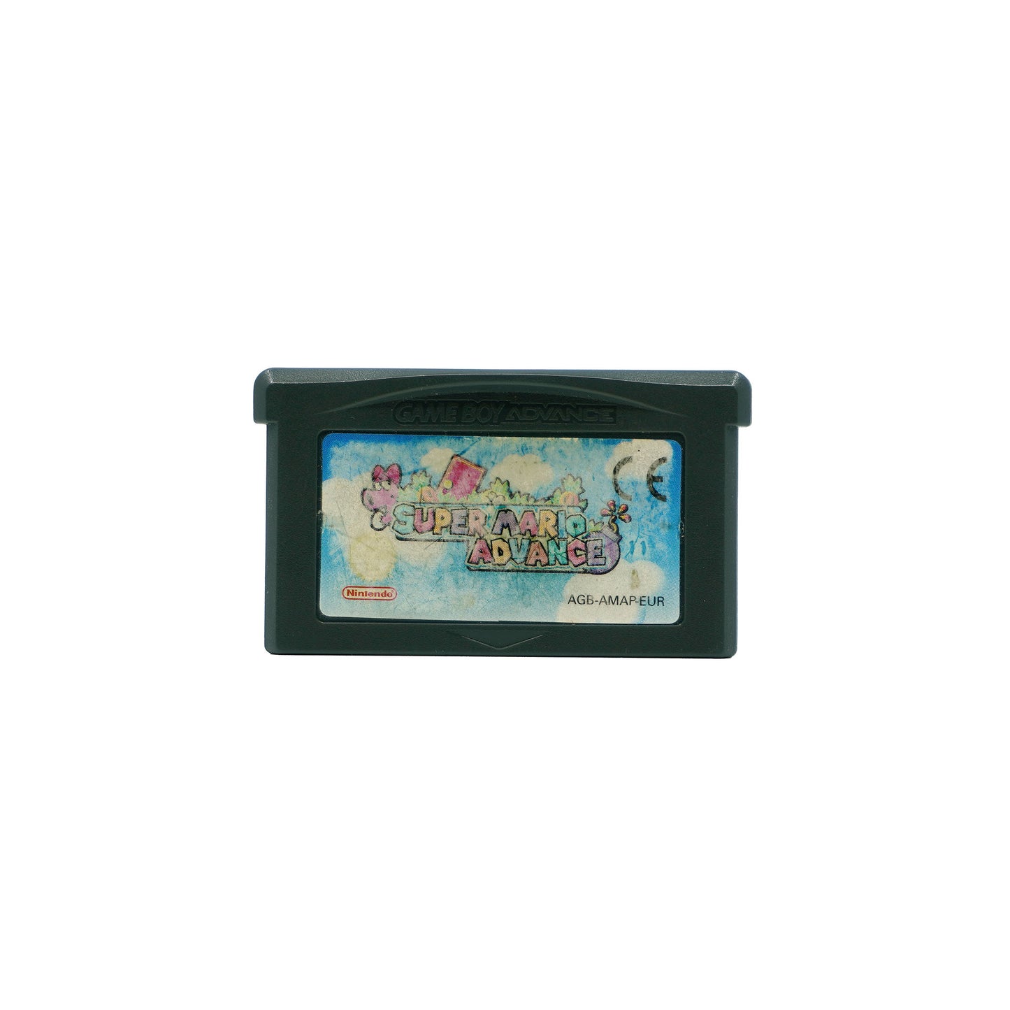 Super Mario Advance: Super Mario Bros. 2 Spielmodul für Game Boy Advance - Vorderseite, Etikett mit starken Gebrauchsspuren