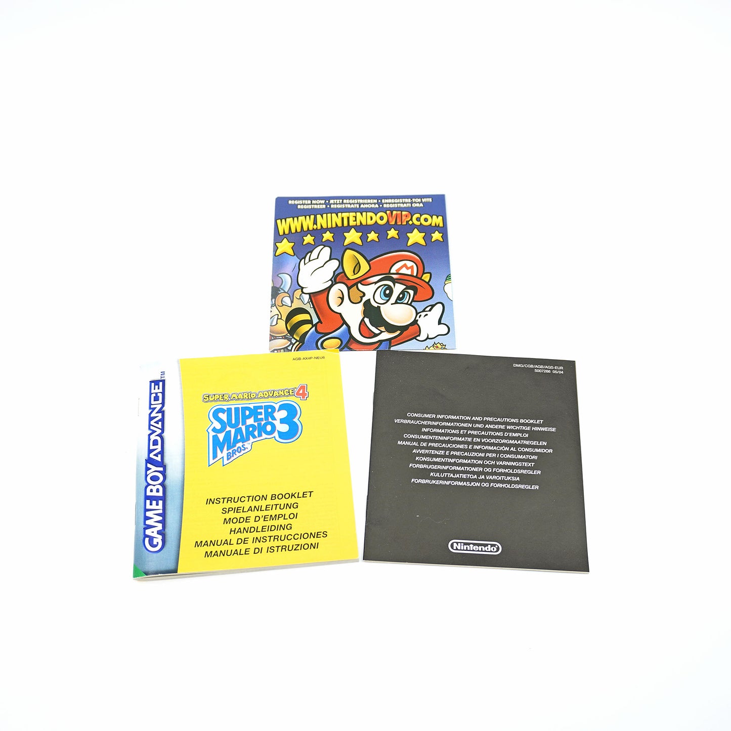 Super Mario Bros. 3 Game Boy Advance Anleitung - Vorderseite