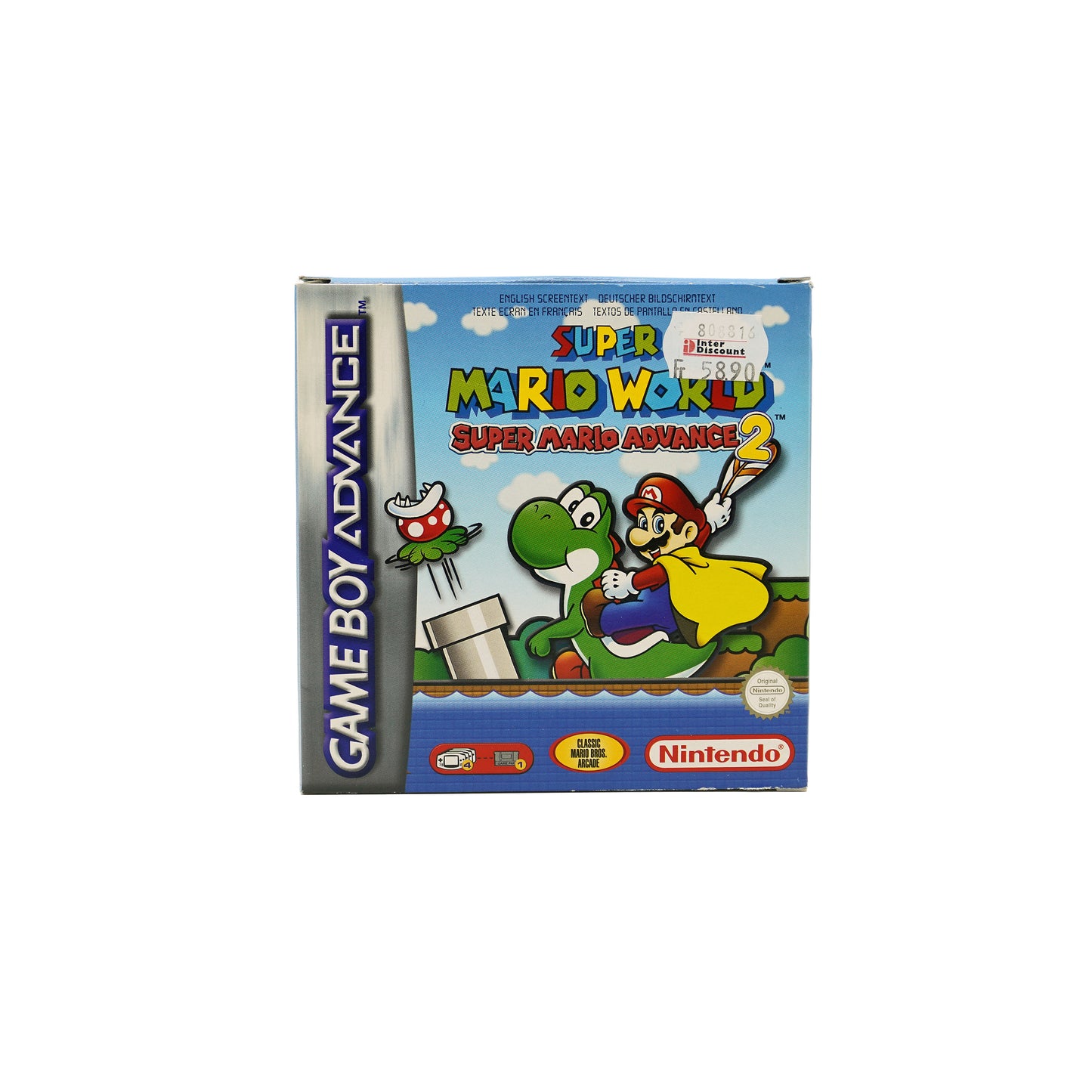 Super Mario World: Super Mario Advance 2 Spiel für Game Boy Advance in Originalverpackung - Vorderseite