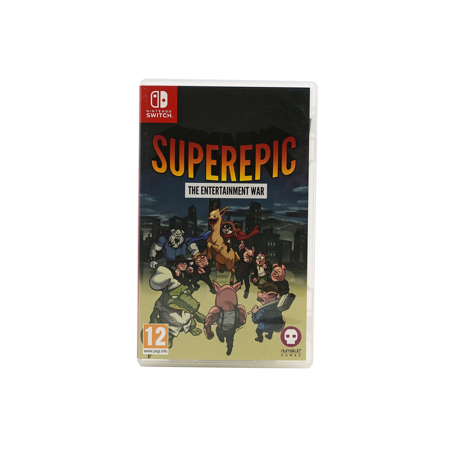 SuperEpic: The Entertainment War Spiel für Switch - Vorderseite
