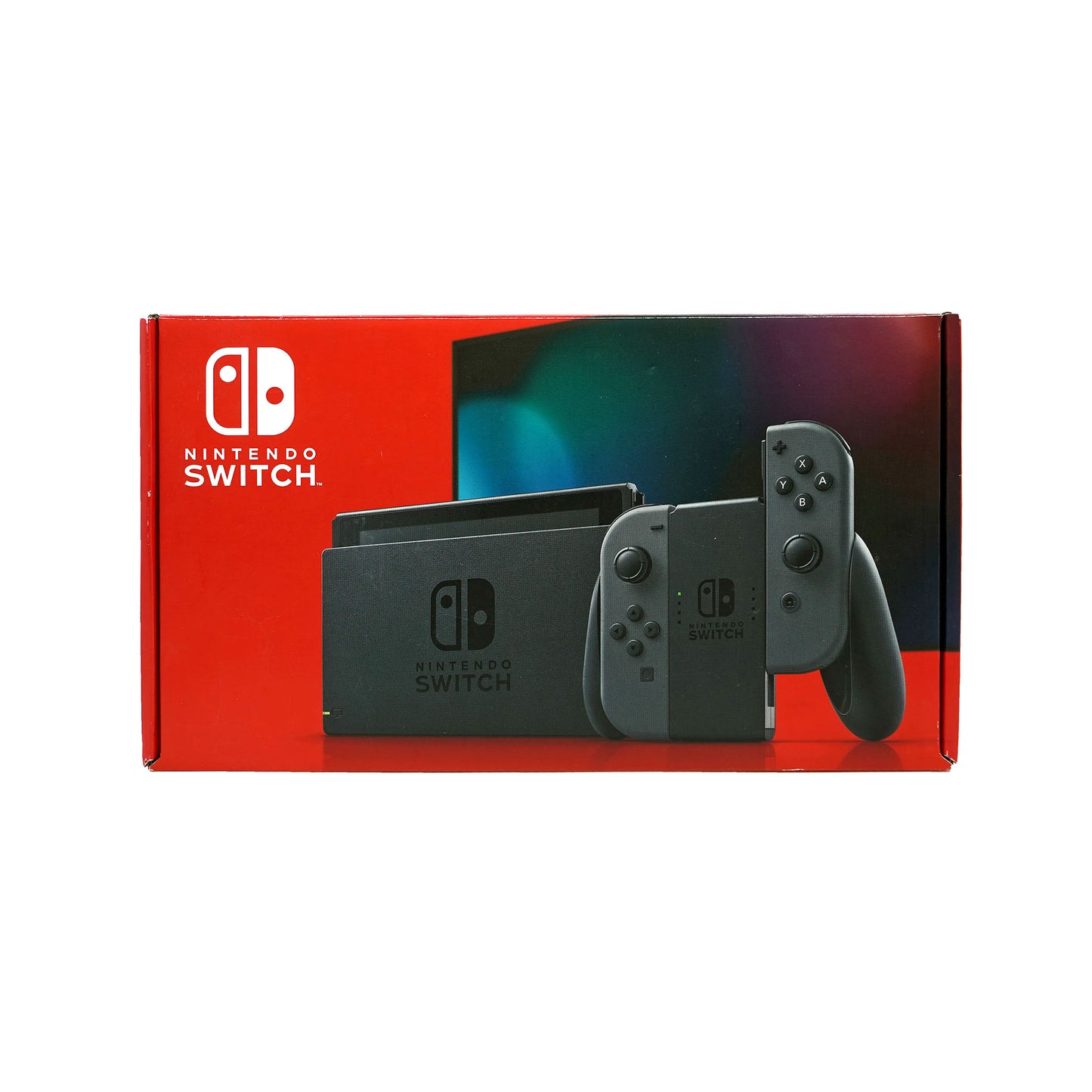 Nintendo Switch Konsole V2 Grau in Originalverpackung - Vorderseite