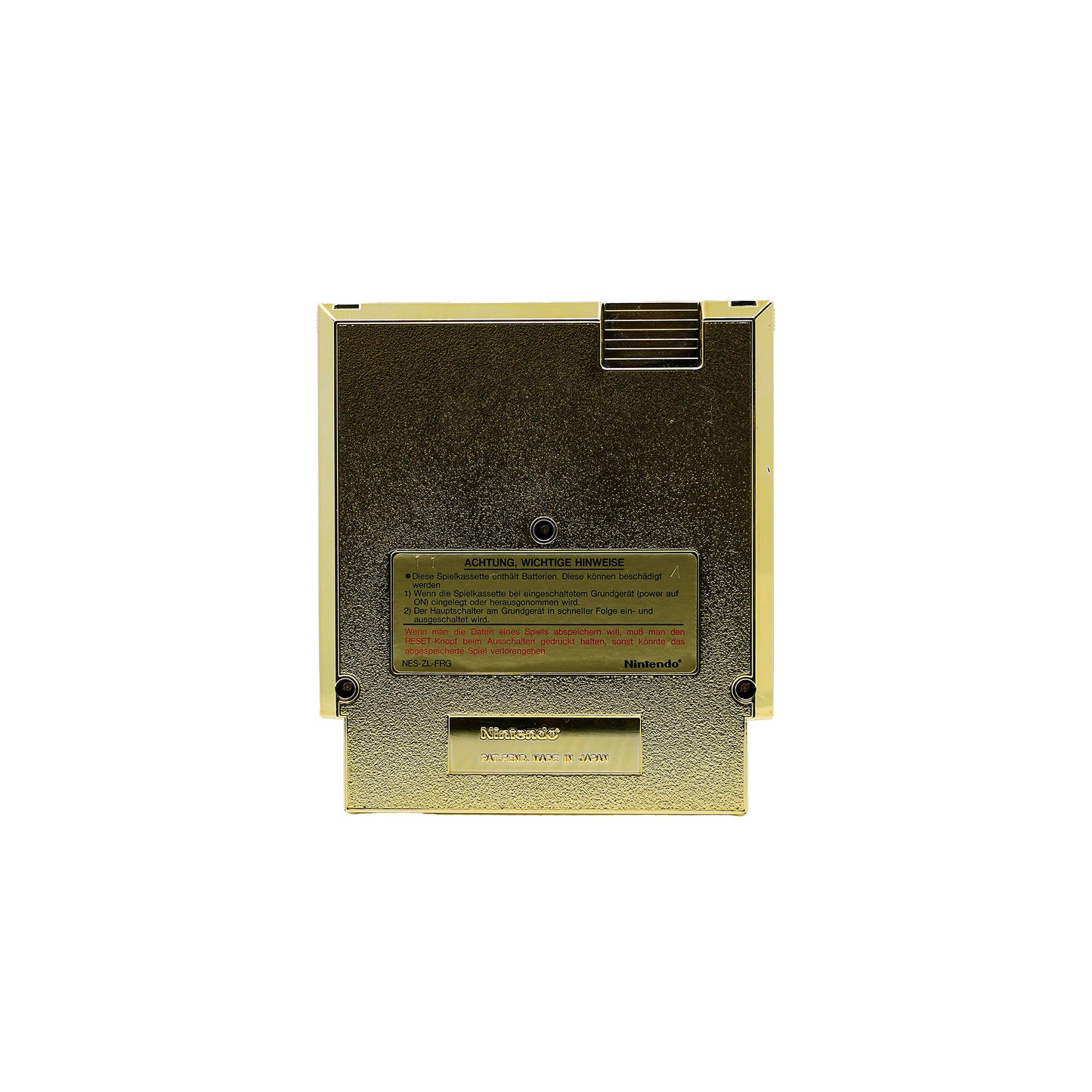 The Legend of Zelda NES Cartridge - Rückseite