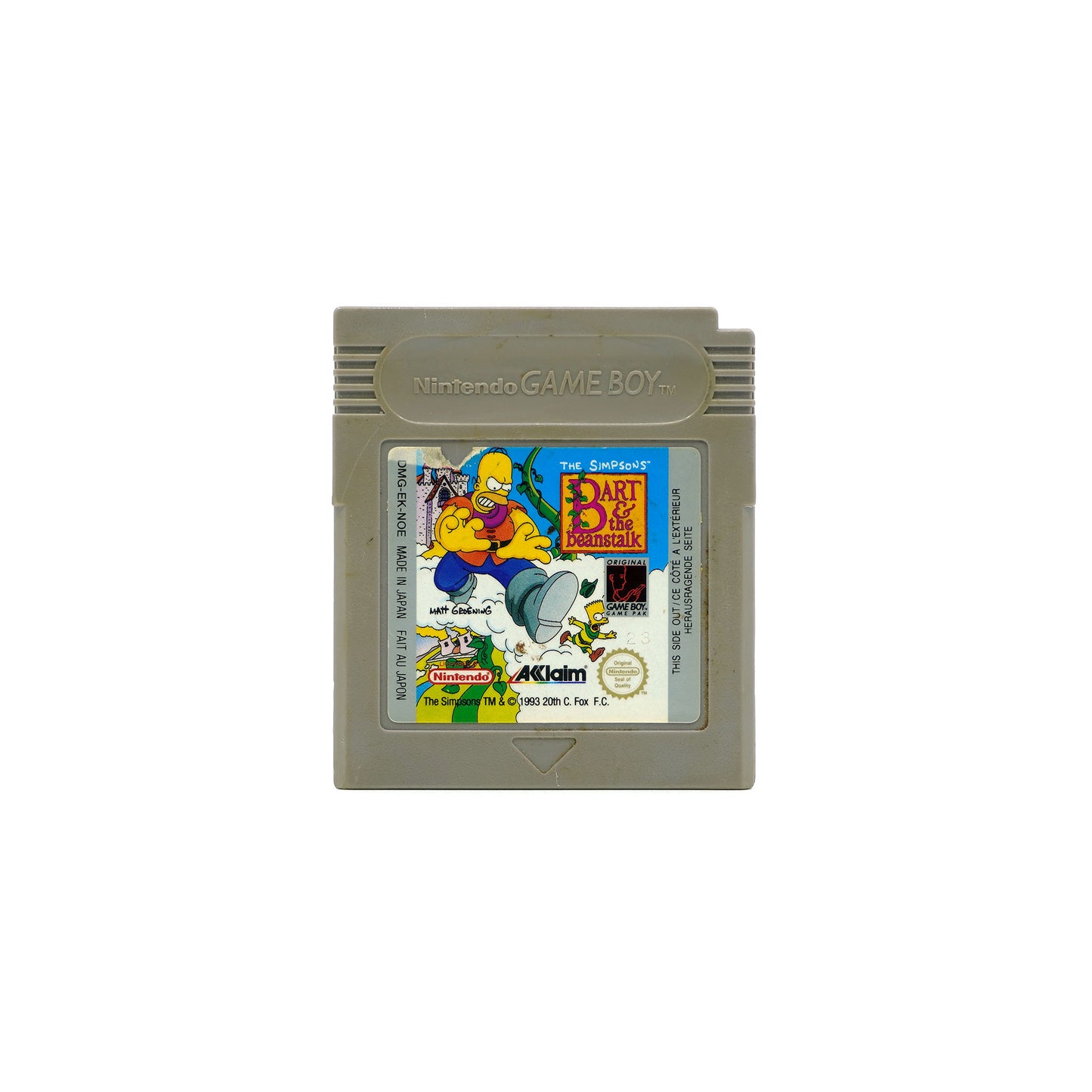 The Simpsons: Bart and the Beanstalk Spiel für Gameboy - Vorderseite