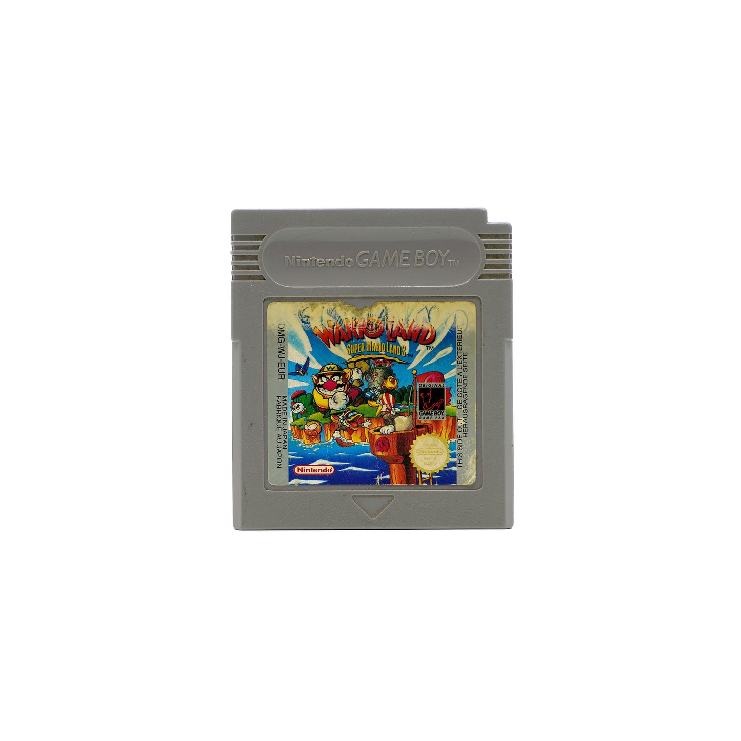 Wario Land: Super Mario Land 3 Spiel für Gameboy in stark gebrauchtem Zustand - Vorderseite