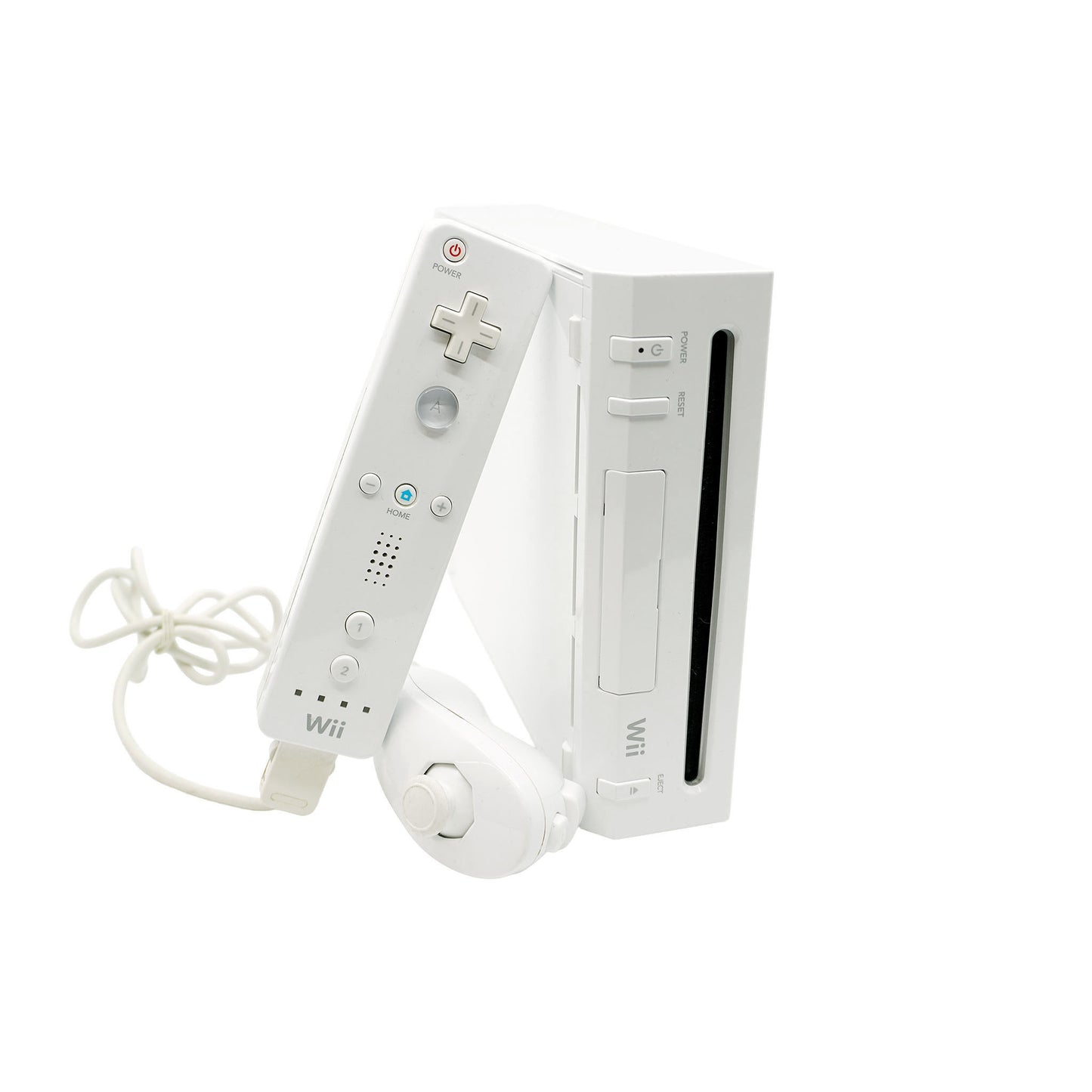 Nintendo Wii Konsole weiss 2. Generation ohne GC-Kompatibilität - Produktfoto inkl. Controller