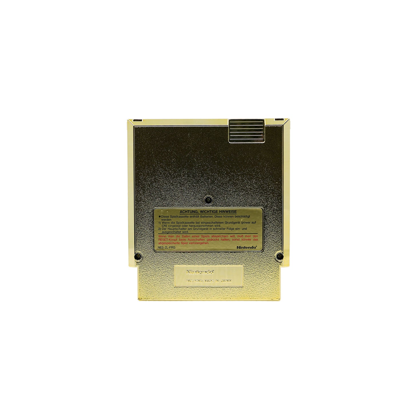 Zelda II: The Adventure of Link NES Cartridge - Rückseite