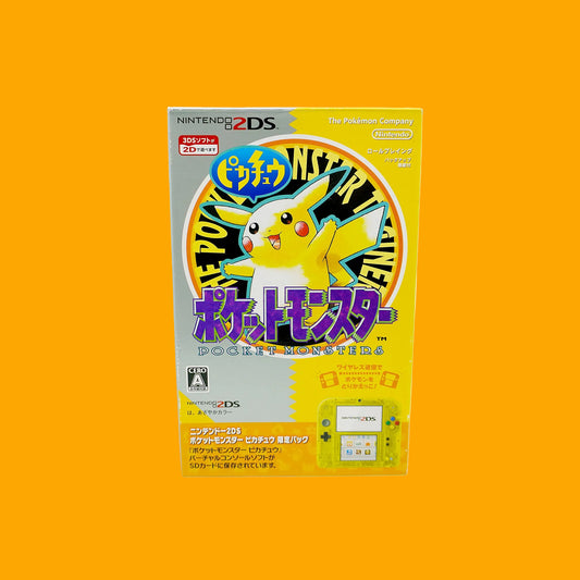 2DS Pokémon Gelb Pikachu Limited Edition JAP in Originalverpackung - Produktfoto Box Vorderseite