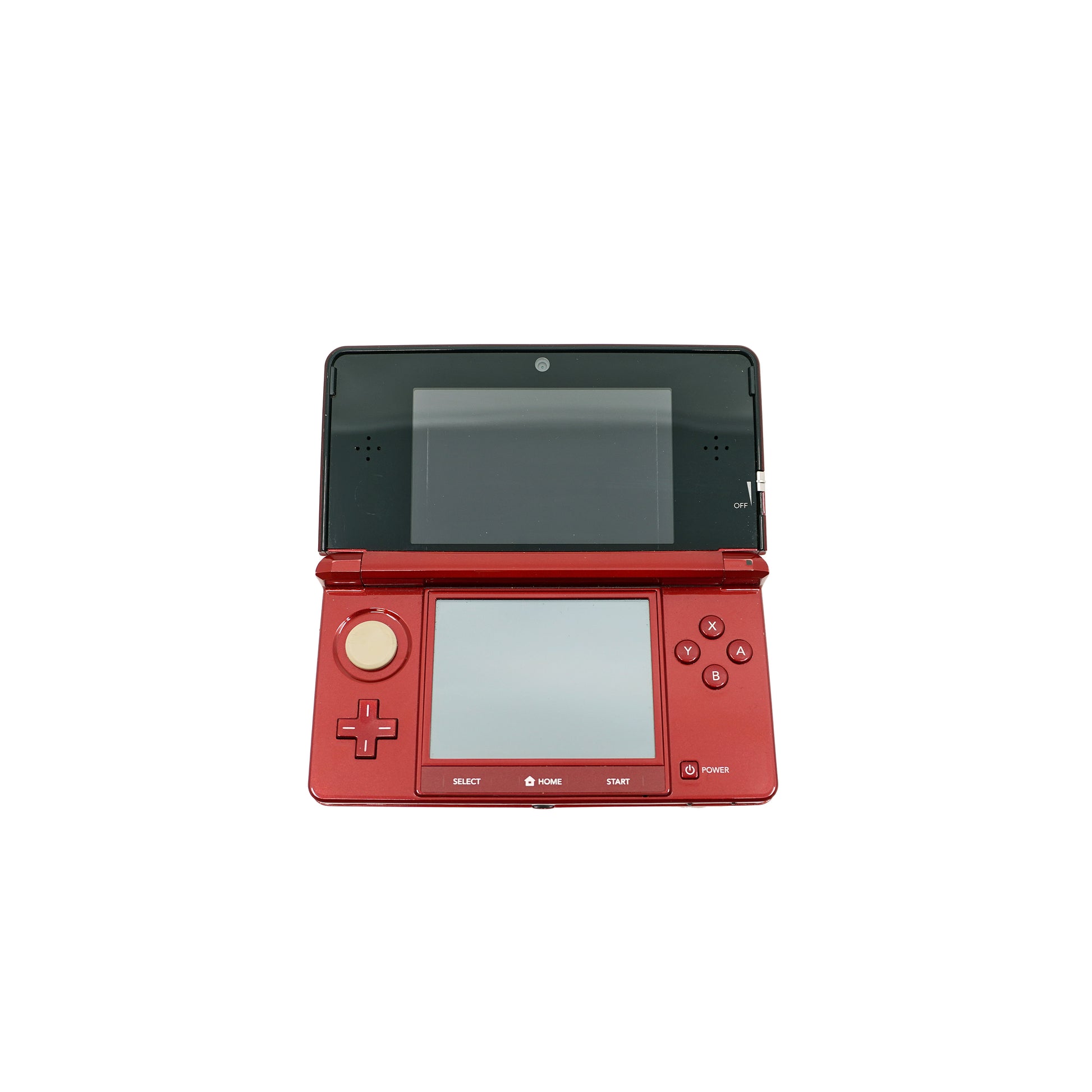 3DS Konsole rot aufgeklappt