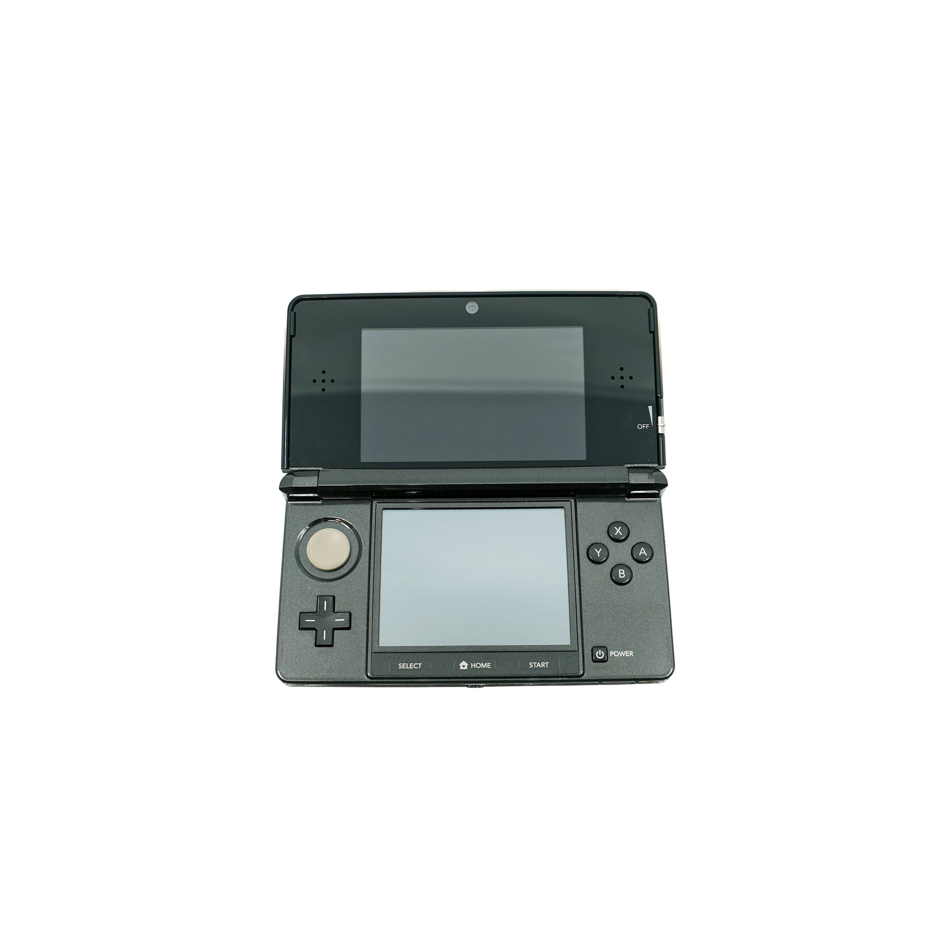 3DS Konsole schwarz aufgeklappt