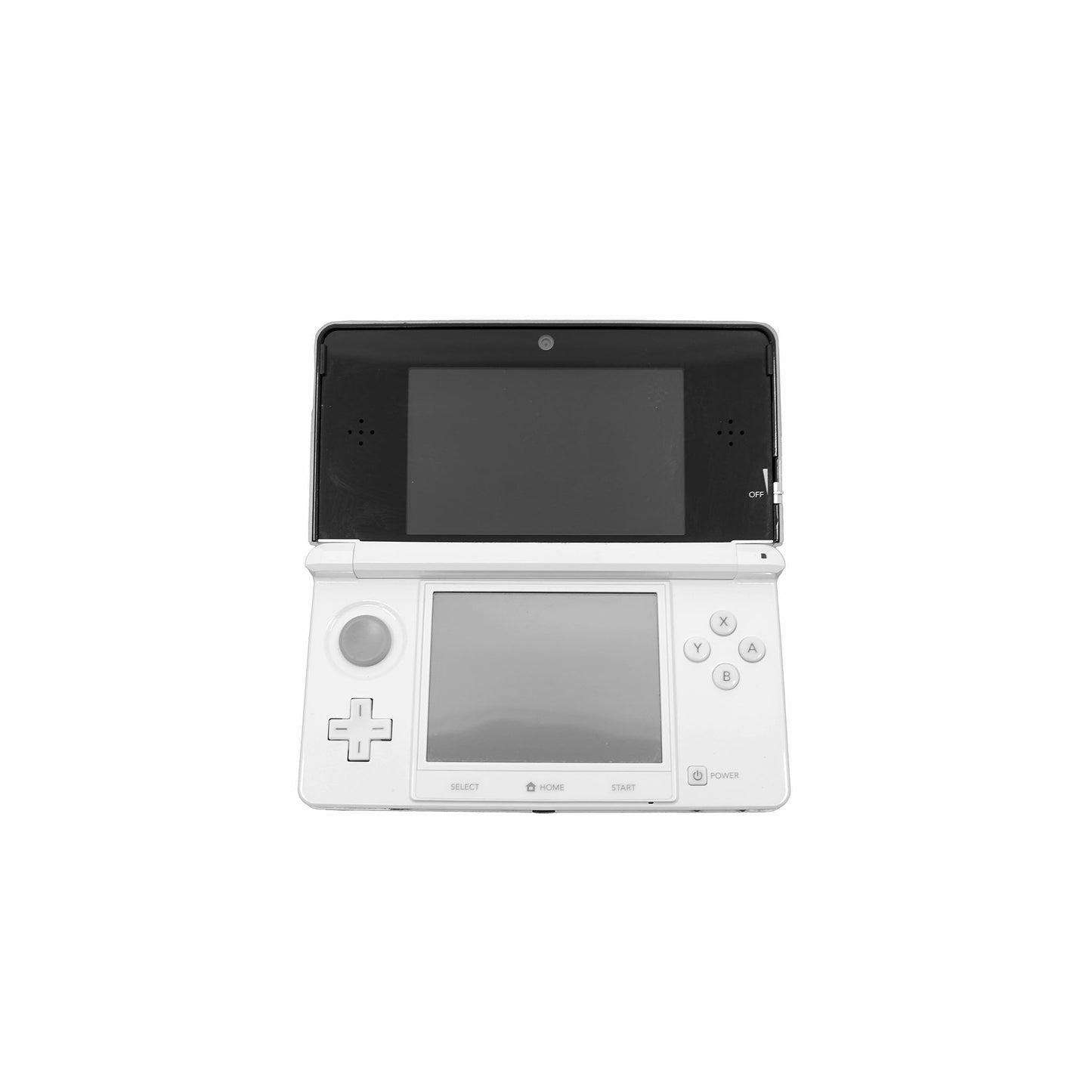 3DS Konsole weiss aufgeklappt