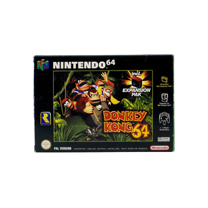 Donkey Kong 64 inkl. Expansion Pak für Nintendo 64 in Originalverpackung - Vorderseite