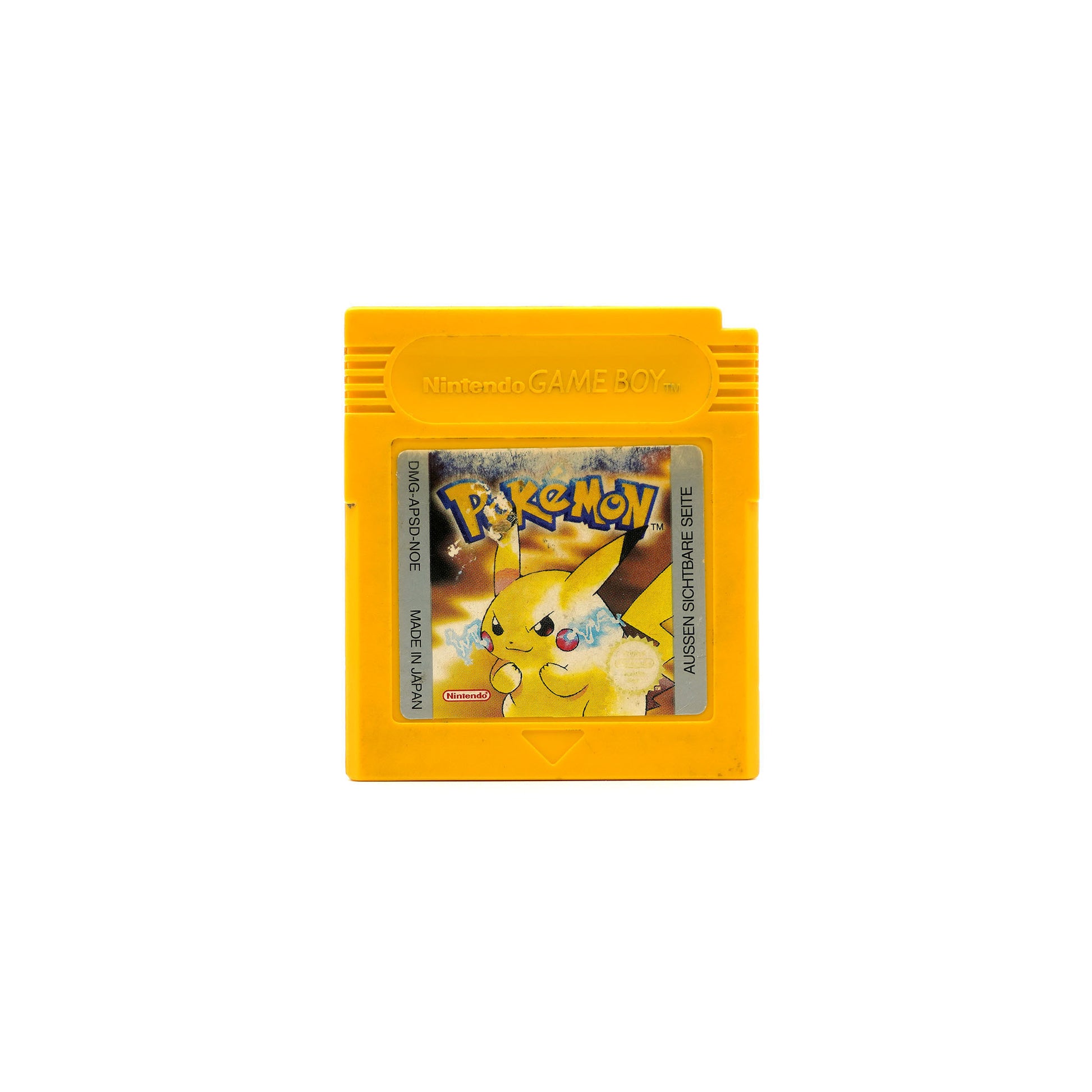 Pokémon Gelb Spiel für Game Boy - Produktfoto Modul in stark gebrauchtem Zustand