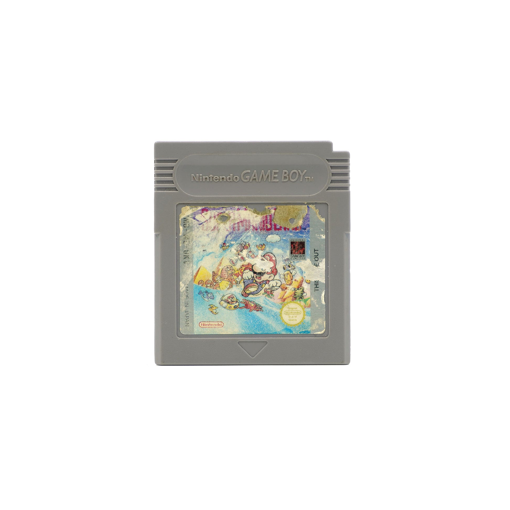Super Mario Land Spiel für GB in sehr stark gebrauchtem Zustand - Produktfoto Modul Vorderseite