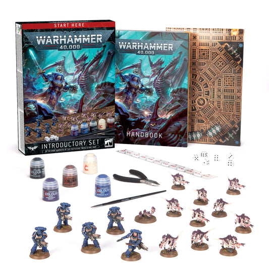 Warhammer Einsteigerset mit Figuren, Farben, Pinsel und Werkzeugen