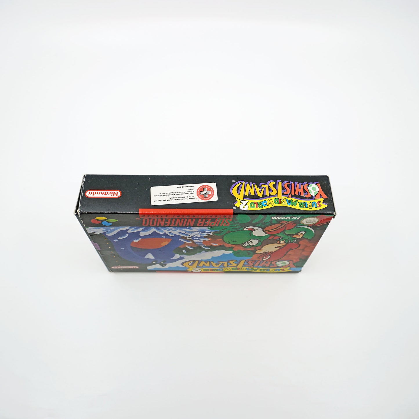 Super Mario World 2 Yoshi's Island für Super Nintendo Entertainment System in Originalverpackung - Unterseite