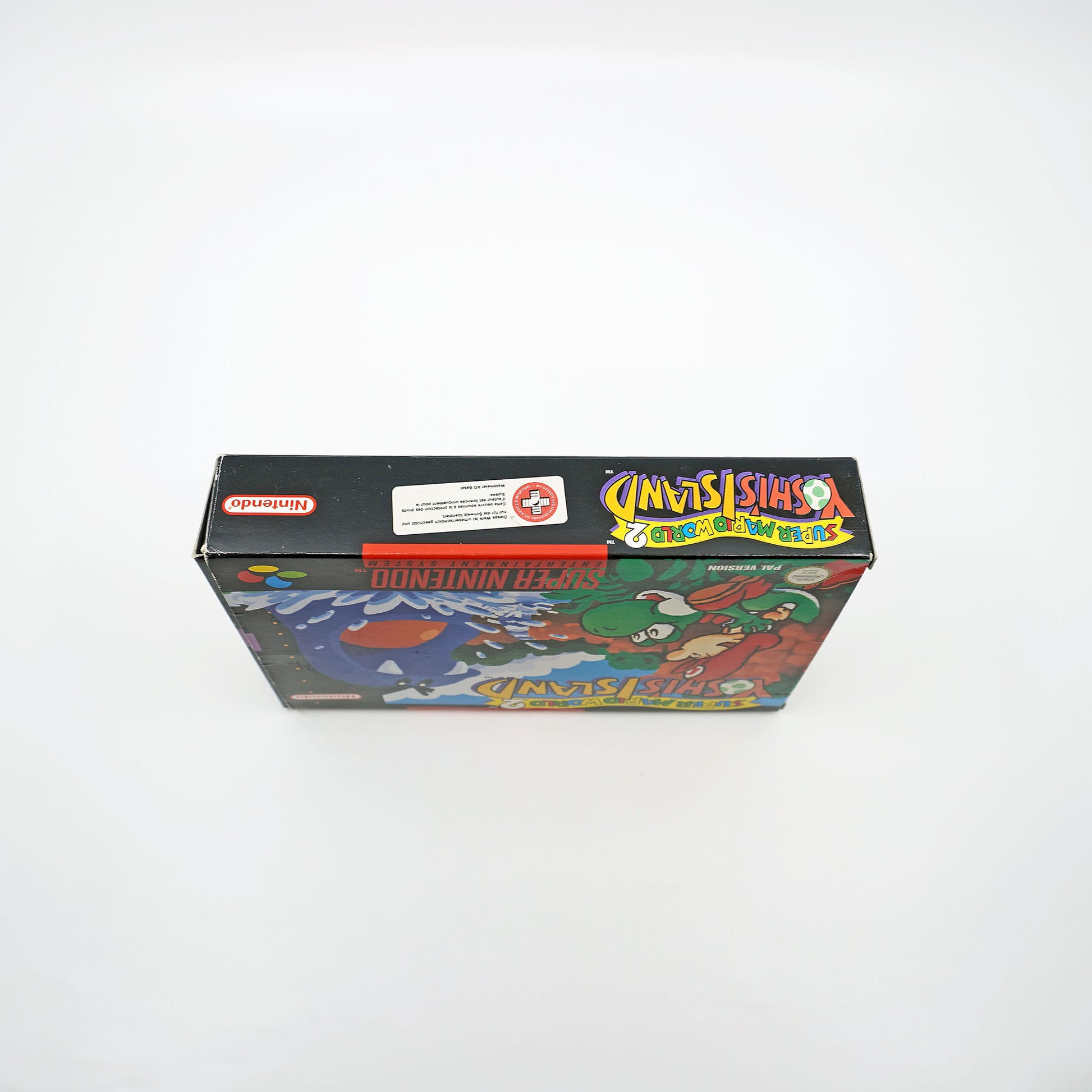Super Mario World 2 Yoshi's Island für Super Nintendo Entertainment System in Originalverpackung - Unterseite