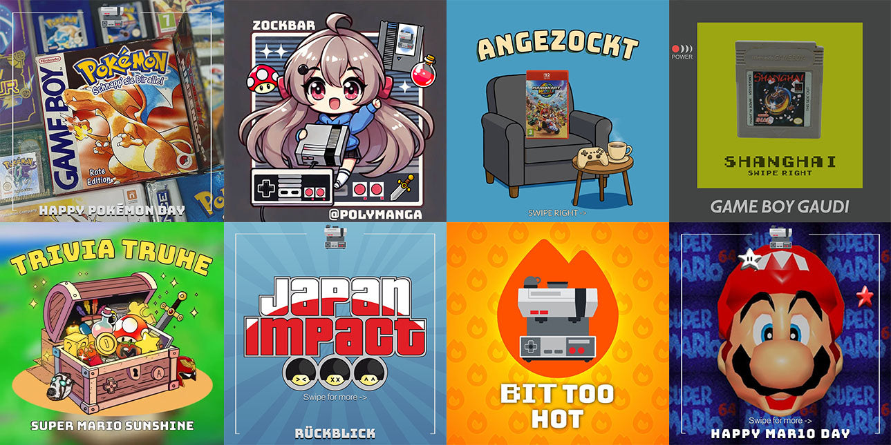 Wallpaper mit Auswahl an Zockbar Instagram-Posts