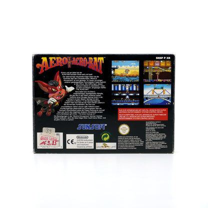 Aero the Acro-Bat Spiel für SNES in Originalverpackung - Rückseite